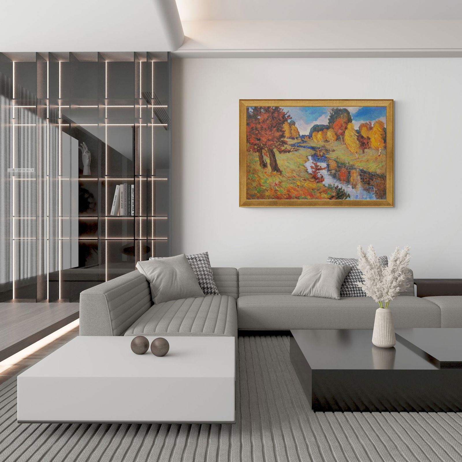 Unidentified (Ukrainian artist), "On the river", oil on canvas - 3