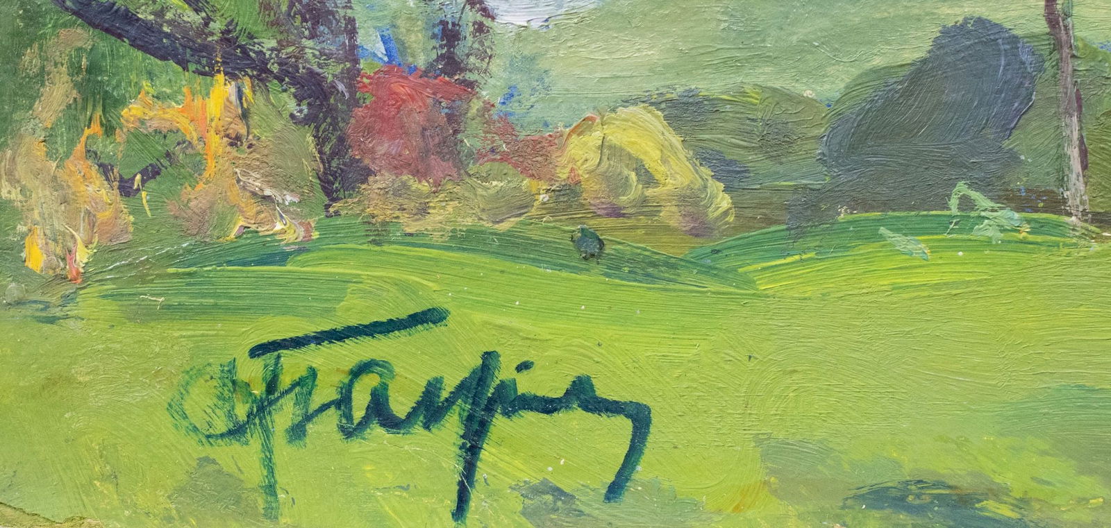 Hantman Moses (Ukrainian artist), "Summer sunset, Sedniv", oil on cardboard - 2