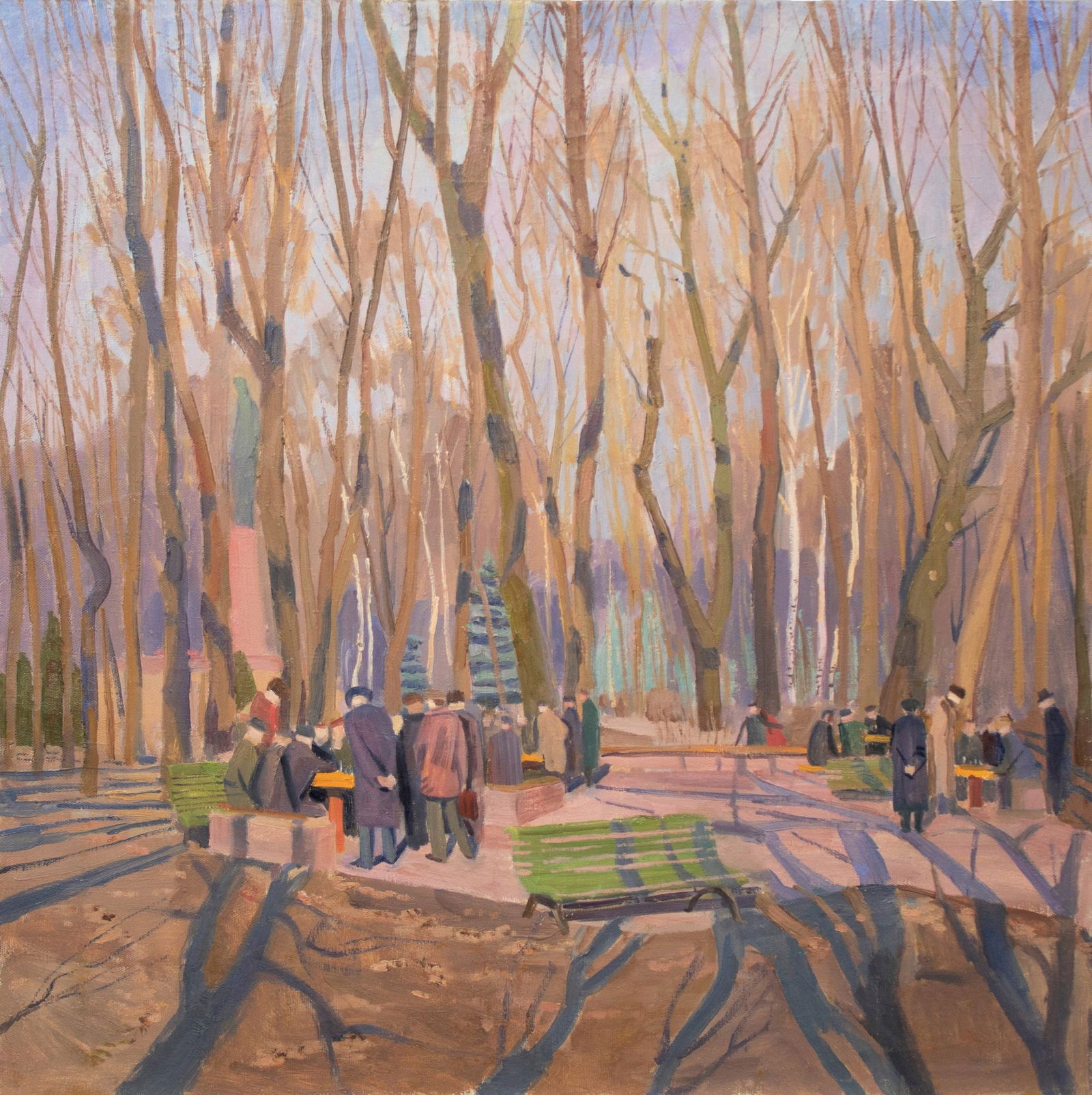 Chernikov Mykola (Ukrainian artist), "Chess in Shevchenko park", oil on canvas: Title: Chernikov Mykola (Ukrainian artist), "Chess in Shevchenko park", oil on canvas Artist: Chernikov Mykola Volodymirovich Description: ARTIST: Chernikov Mykola Volodymirovich, Ukrainian artist