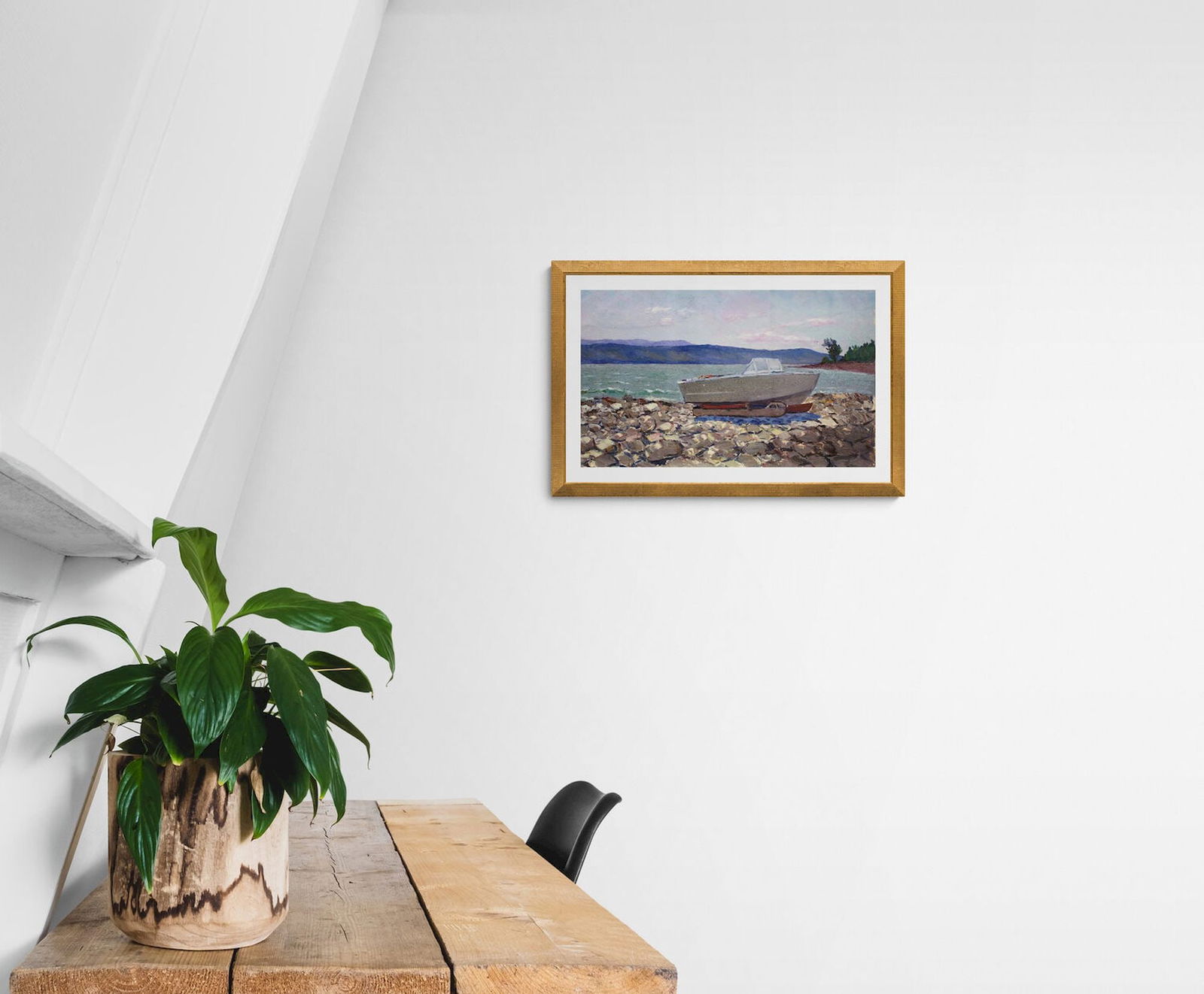 Netrebenko Olexandr (Ukrainian artist), "At a lake", oil on cardboard - 3