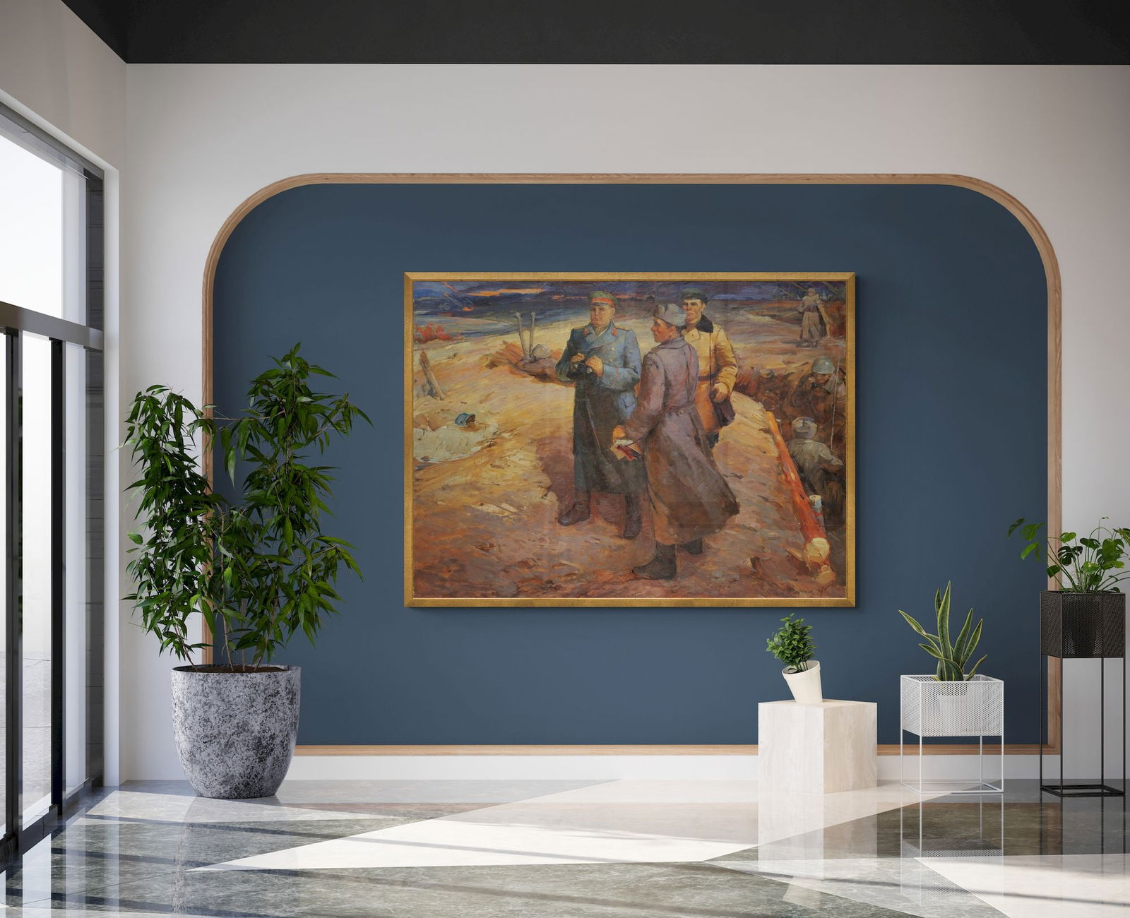 Chudinov Yury (Ukrainian artist), "Command post", oil on canvas - 4