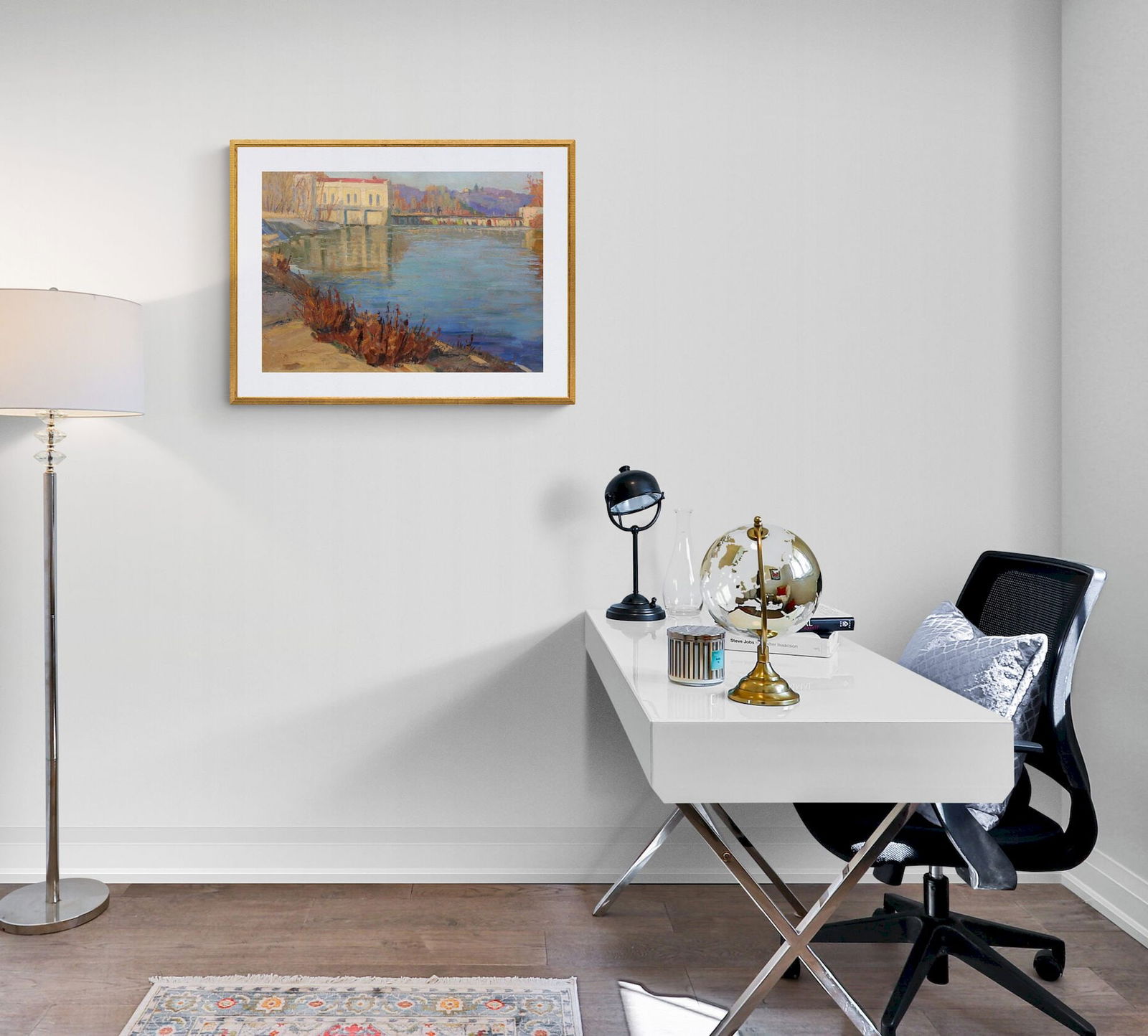 Egorov Boris (Ukrainian artist), "Sednevska hydroelectric station", oil on cardboard - 3