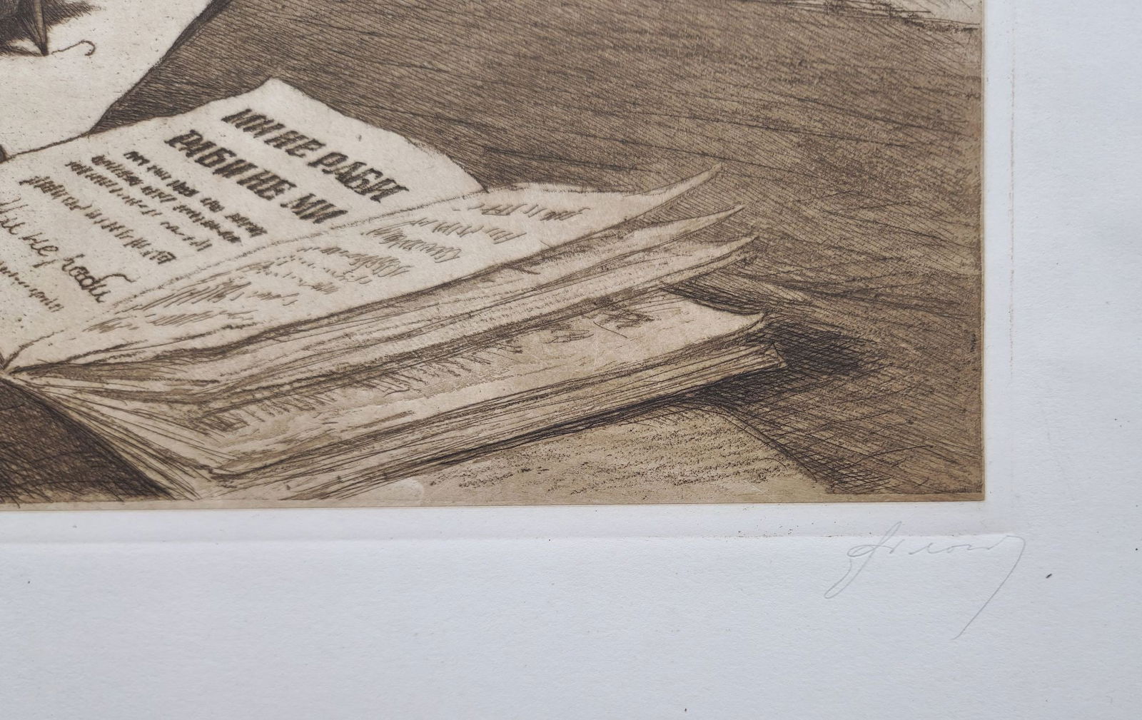 Filonov Ivan (Ukrainian artist), "Paternal science", etching on paper - 2