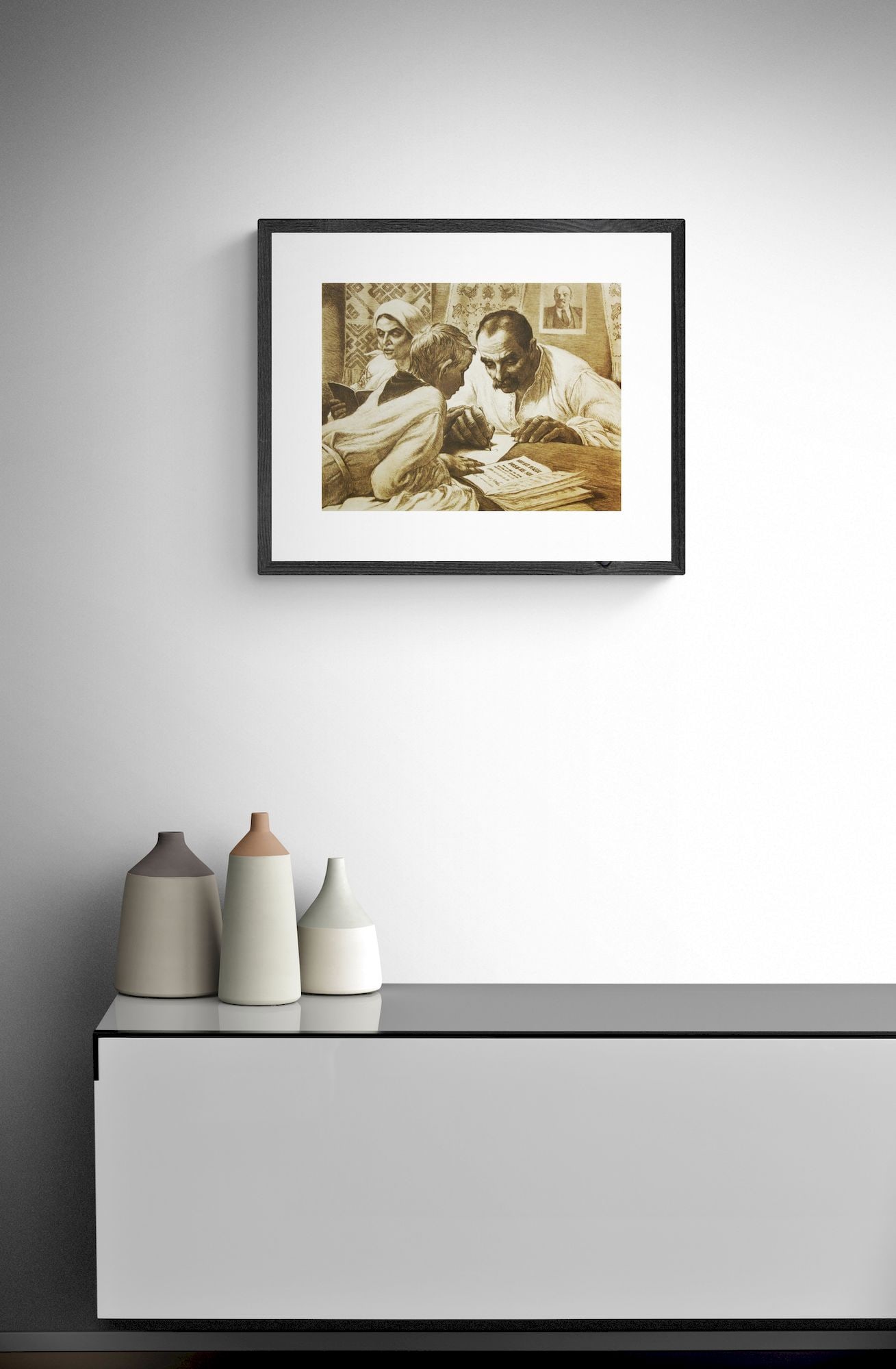 Filonov Ivan (Ukrainian artist), "Paternal science", etching on paper - 4