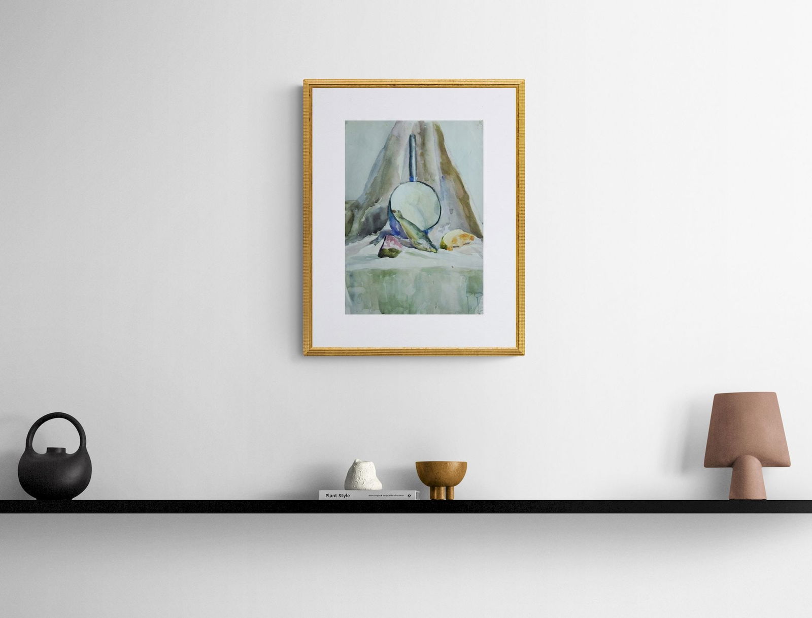 Mynka Olexandr (Ukrainian artist), "Still life with fish and pumpkin", watercolor on paper - 2