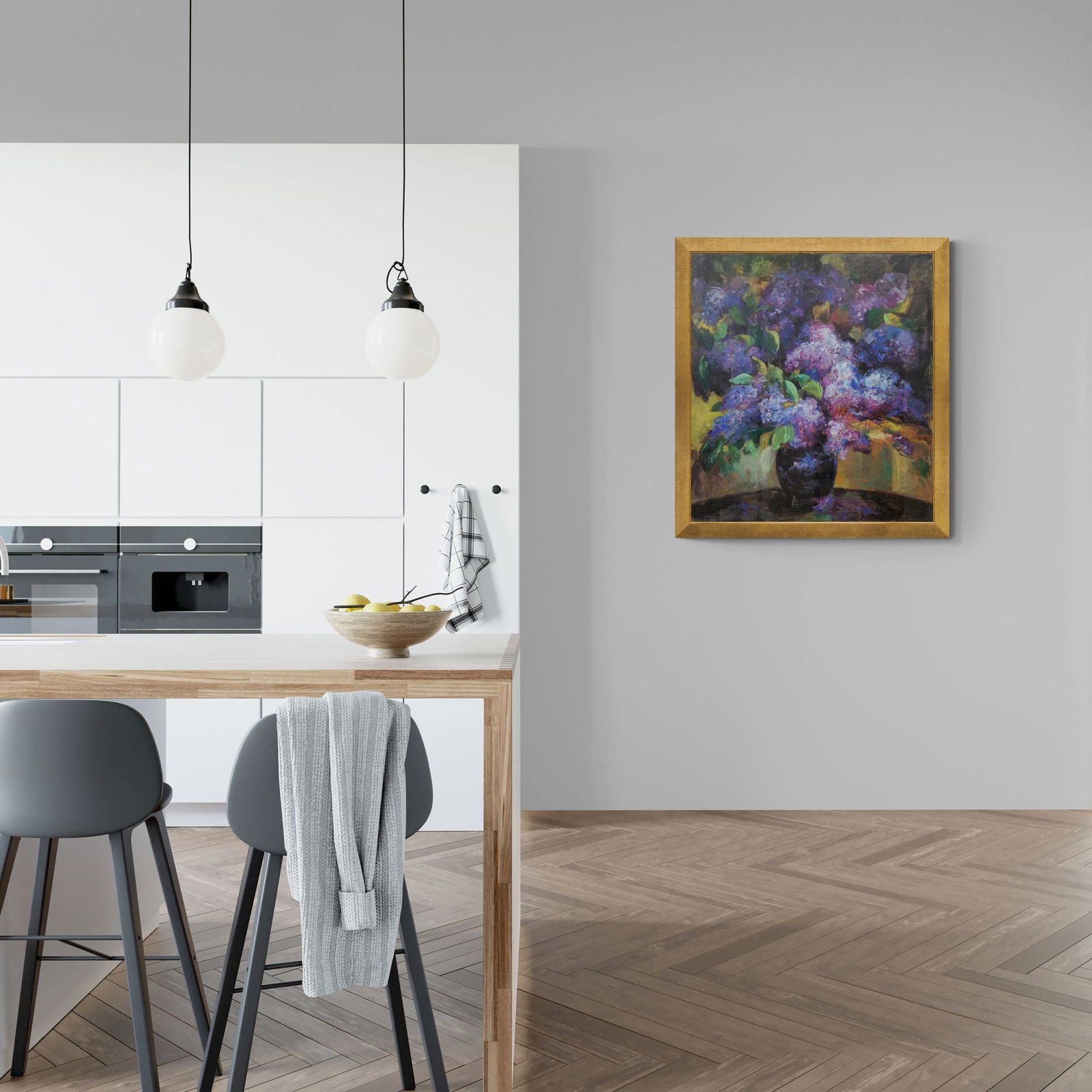 Unidentified (Ukrainian artist), "Lilac", oil on canvas - 3