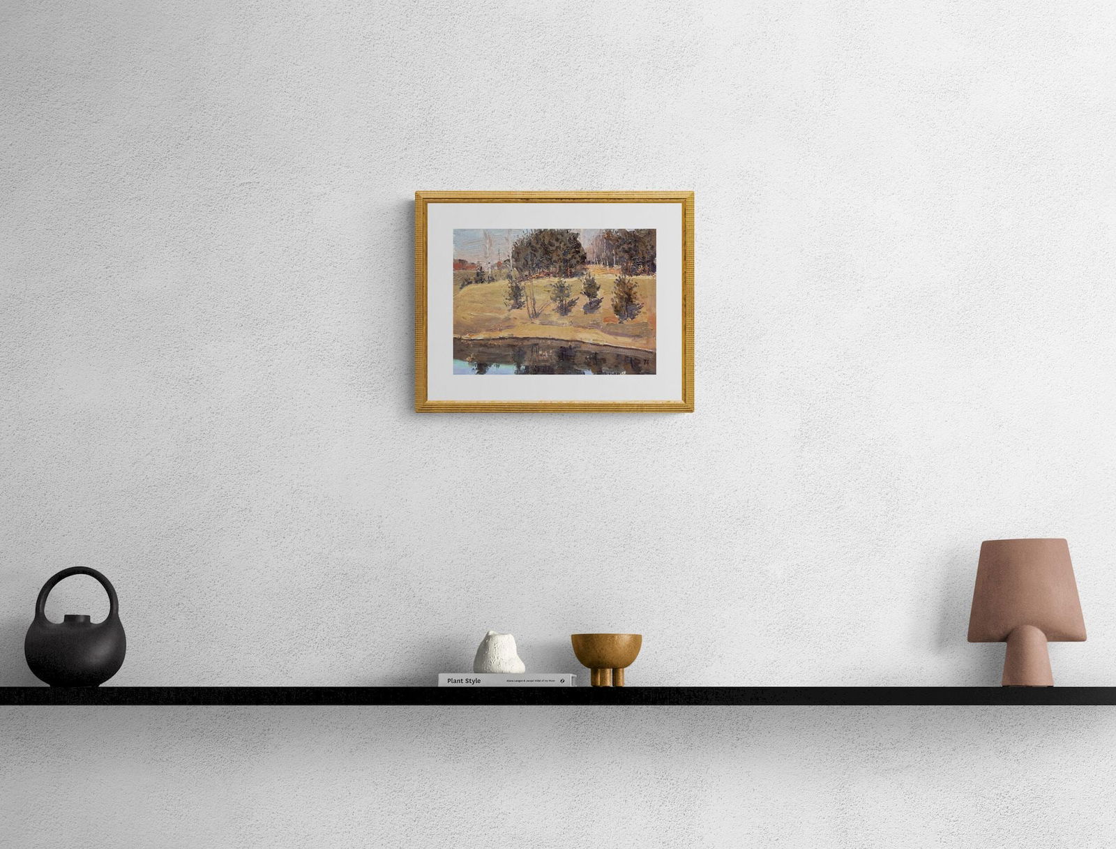 Unidentified (Ukrainian artist), "On the other bank of the river", oil on cardboard - 5