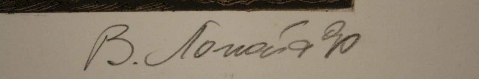 Lopata Vasyl (Ukrainian artist), "Landscape", lithography on paper - 3