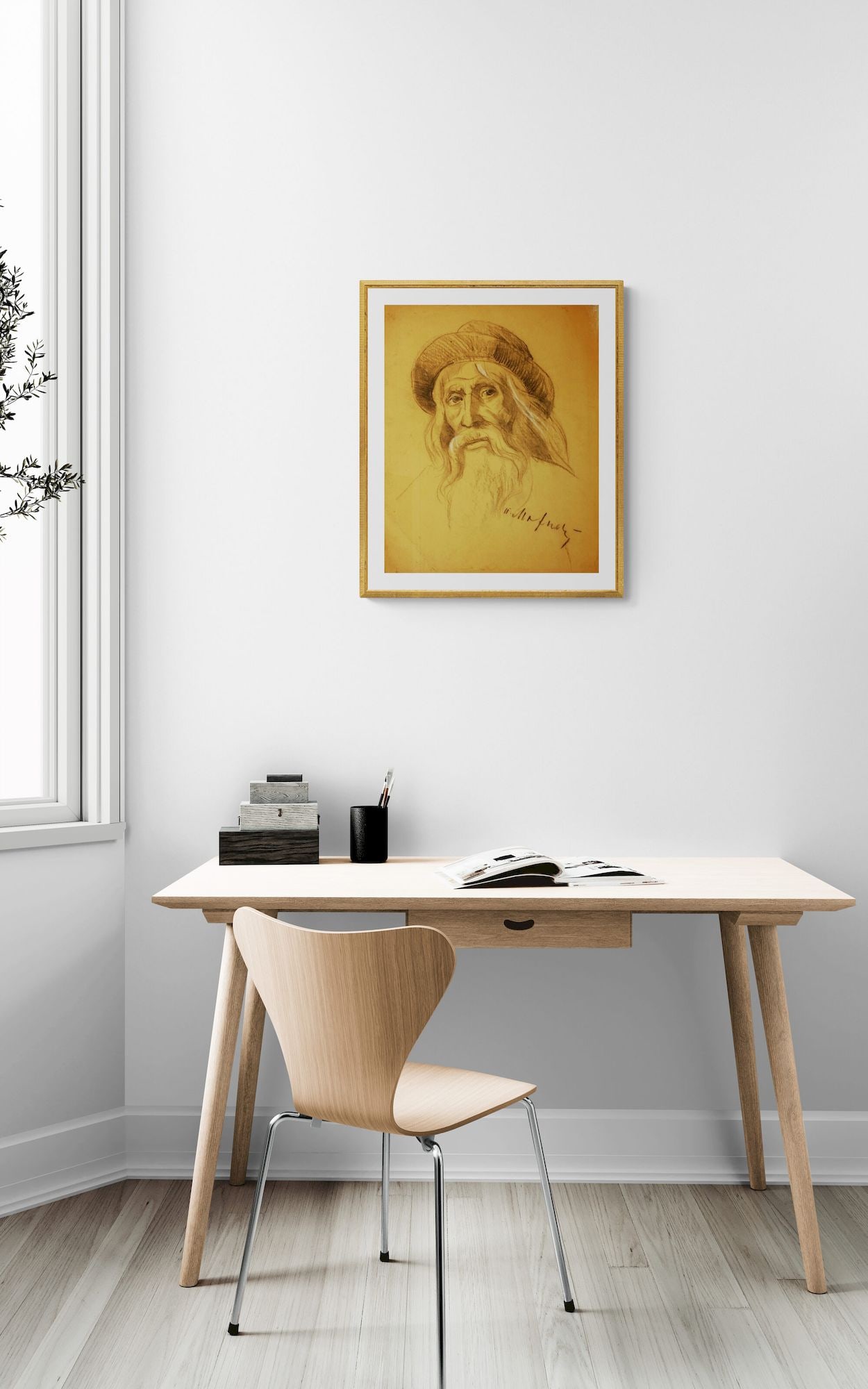 Rudenko Volodymyr (Ukrainian artist), "Portrait of the actor", mixed technique on cardboard - 3