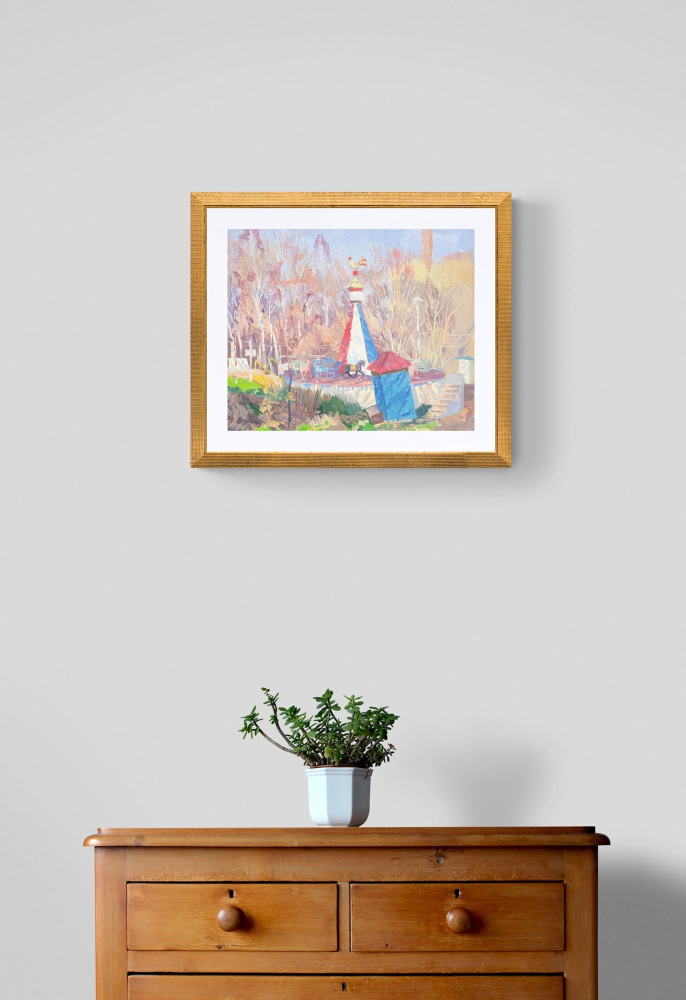 Tyukha Ivan (Ukrainian artist), "Combine", oil on cardboard - 2