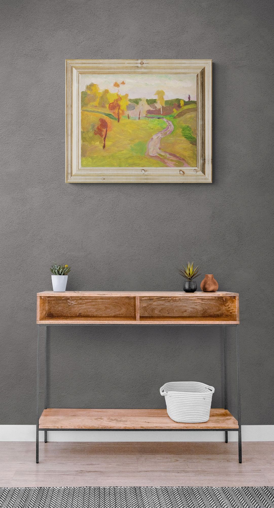 Mynka Olexandr (Ukrainian artist), "Sketch. Autumn landscape", oil on cardboard - 3