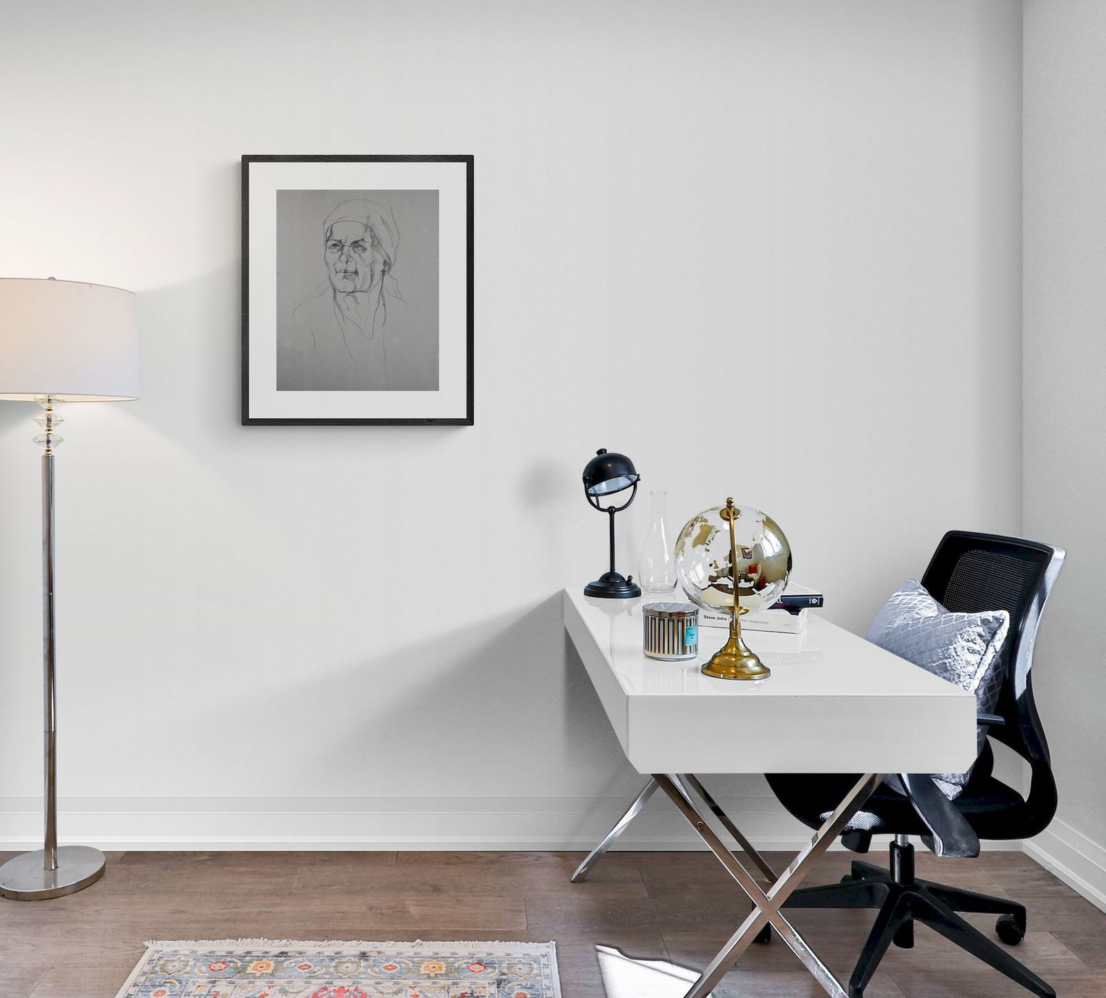 Mynka Olexandr (Ukrainian artist), "Portrait of an old woman", pencil on paper - 2