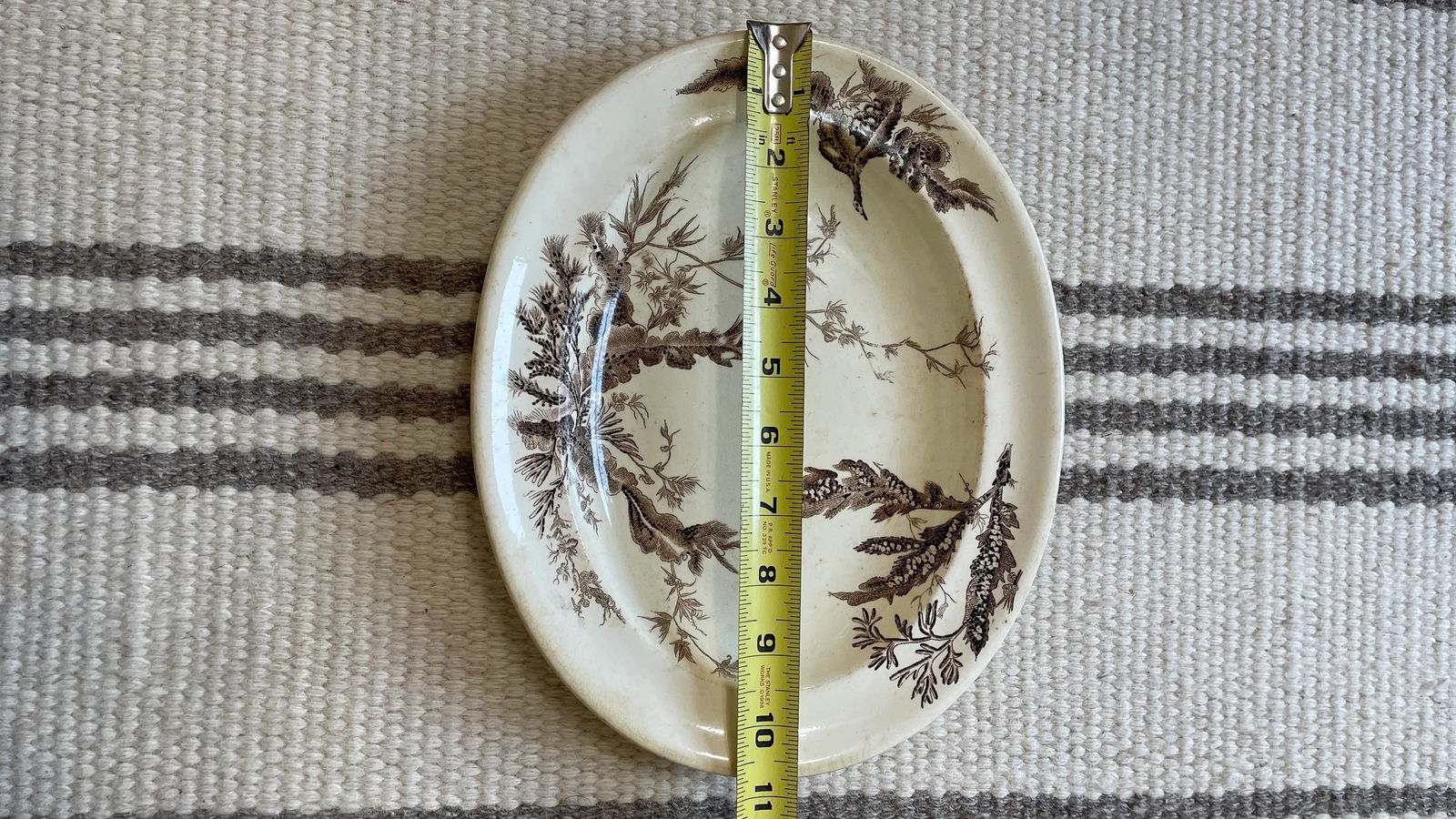 Antique Wedgwood Aesthetic Movement Transferware Platter Oval Platter - 3