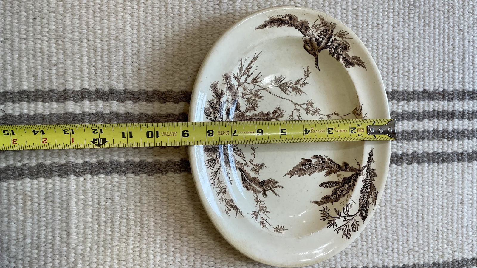 Antique Wedgwood Aesthetic Movement Transferware Platter Oval Platter - 4
