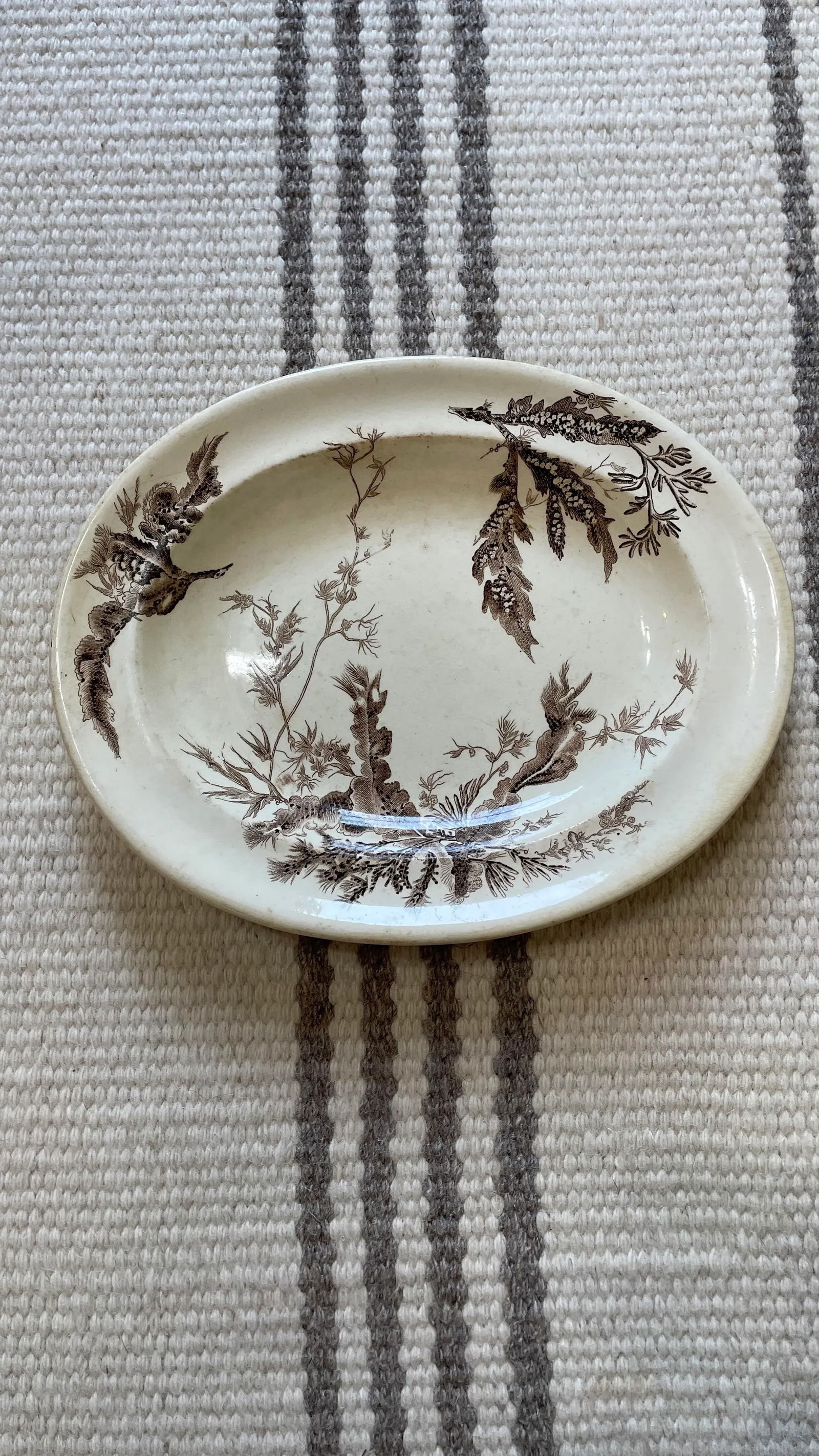 Antique Wedgwood Aesthetic Movement Transferware Platter Oval Platter - 8