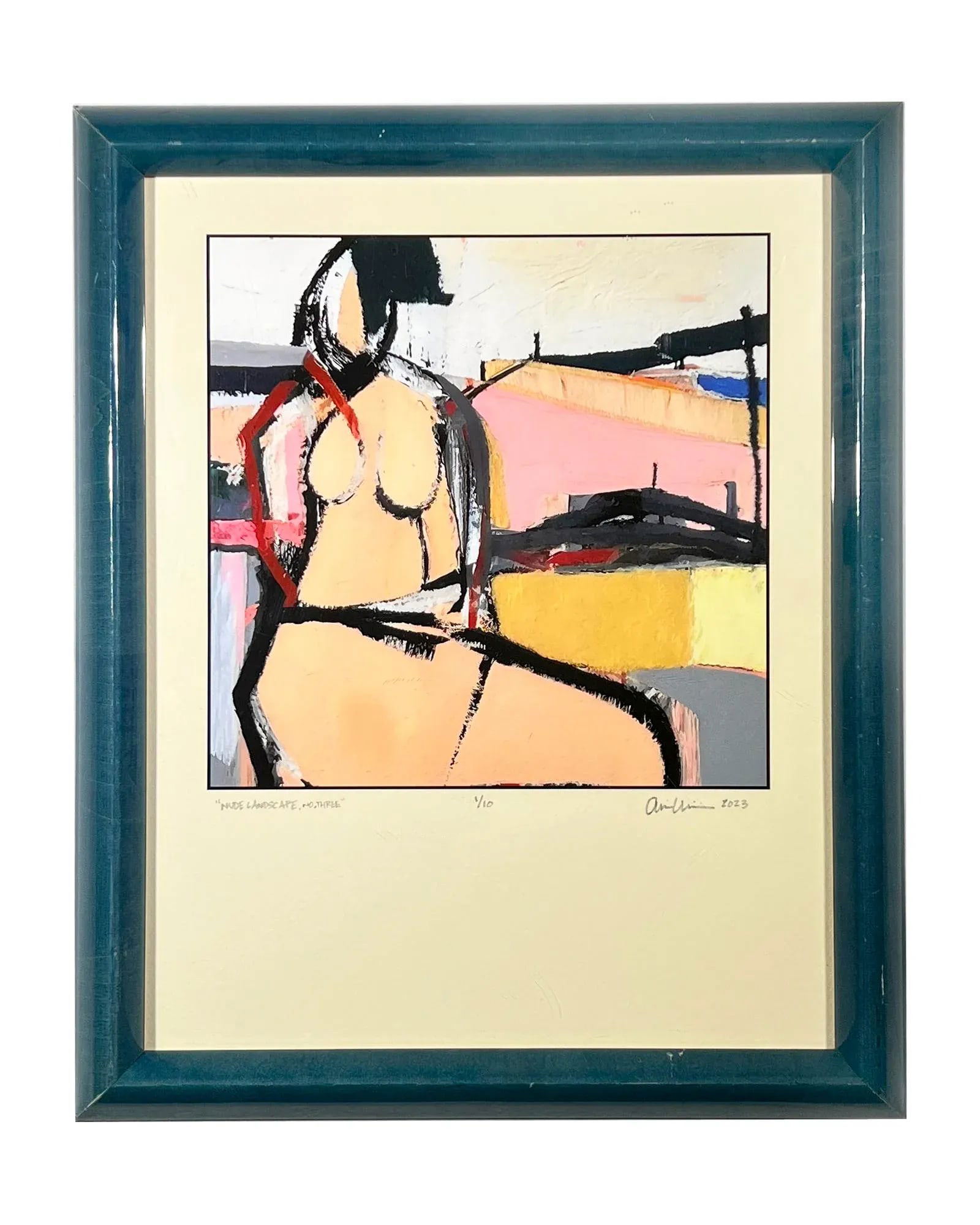 Gestural Female "Nude Landscape, No. Three" Original Limited Edition Giclee Print - 7