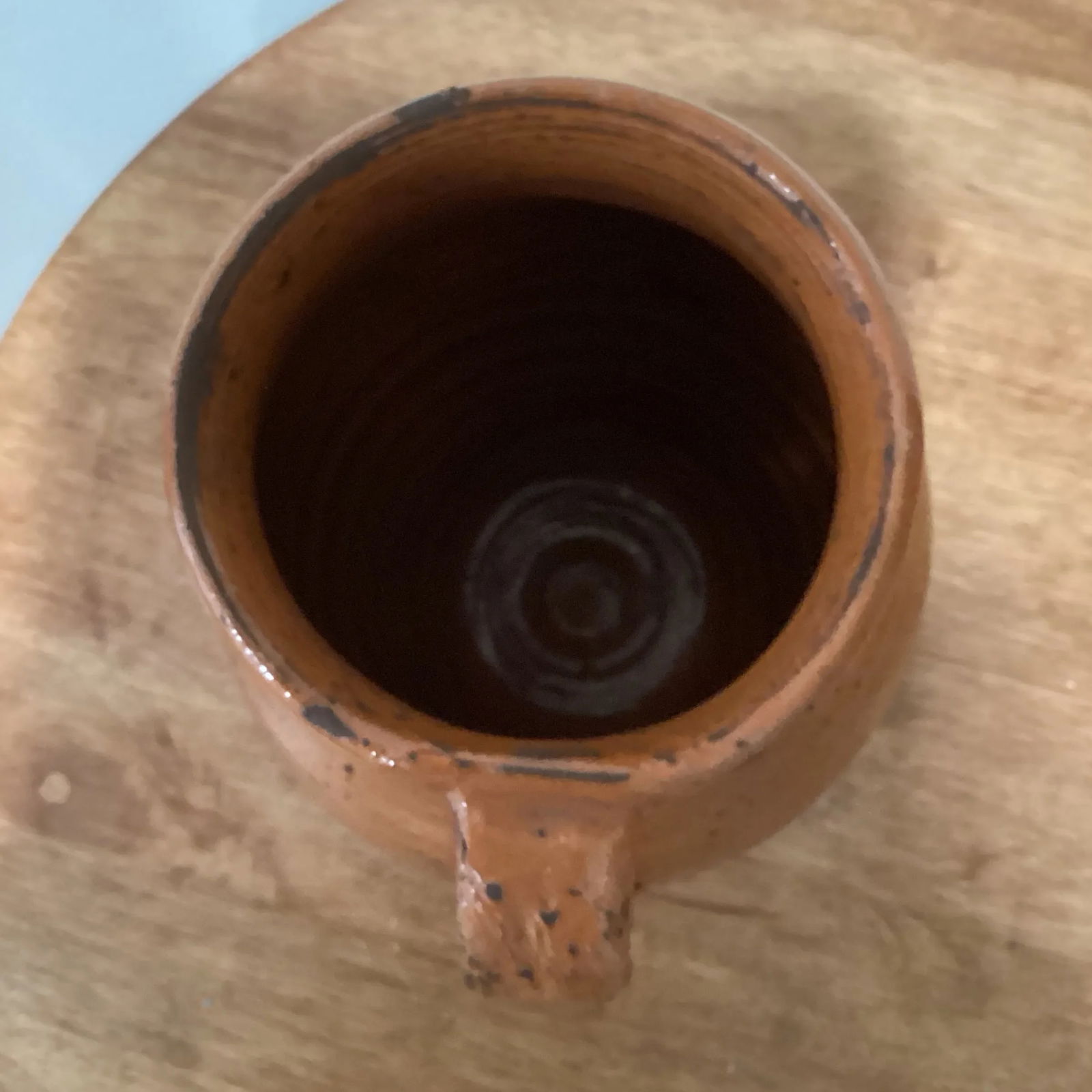 Antique French Terracotta Glazed Floral Decor Pitcher 19th Century - 5