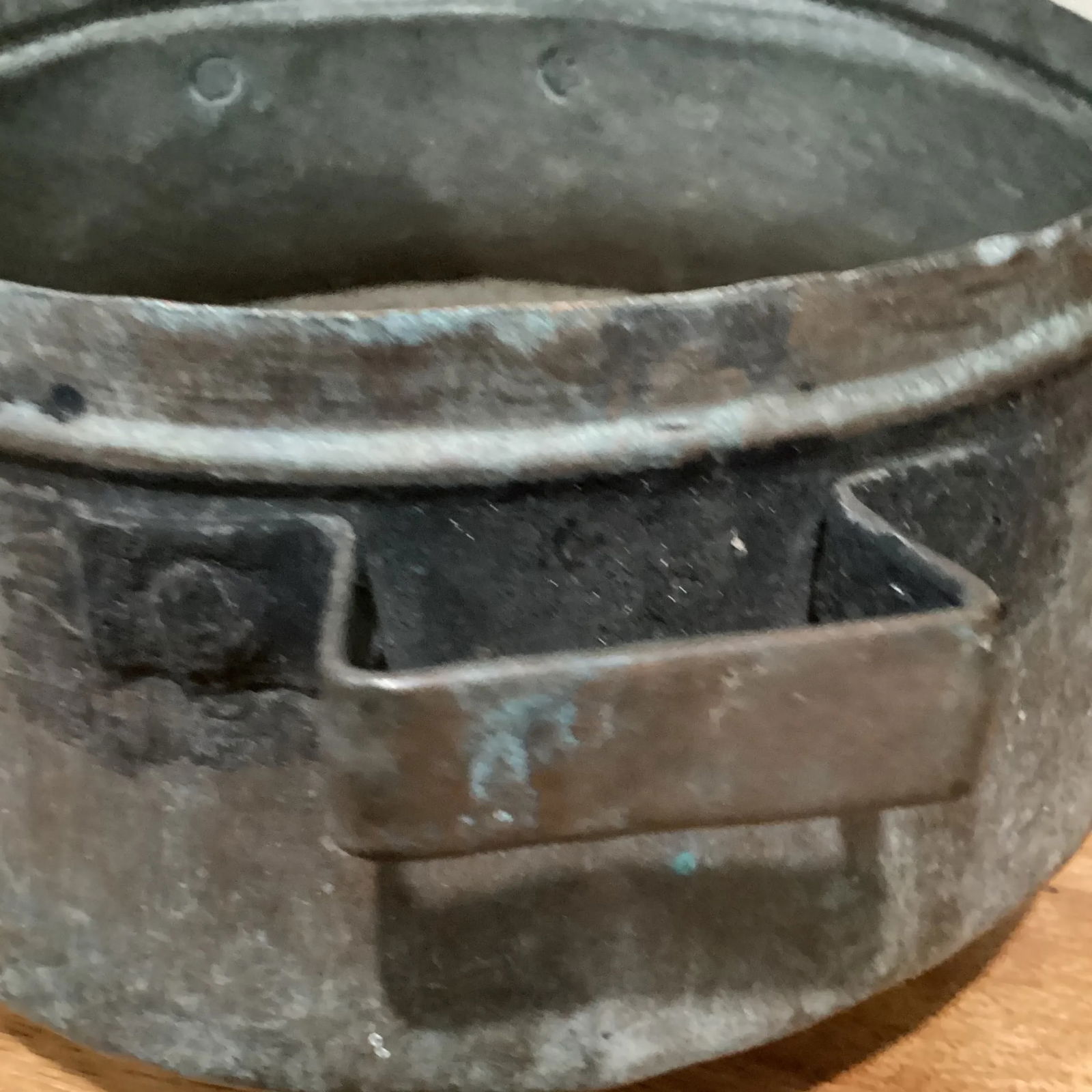 Antique Handmade Copper Pot With Handles Circa 1840 - 10