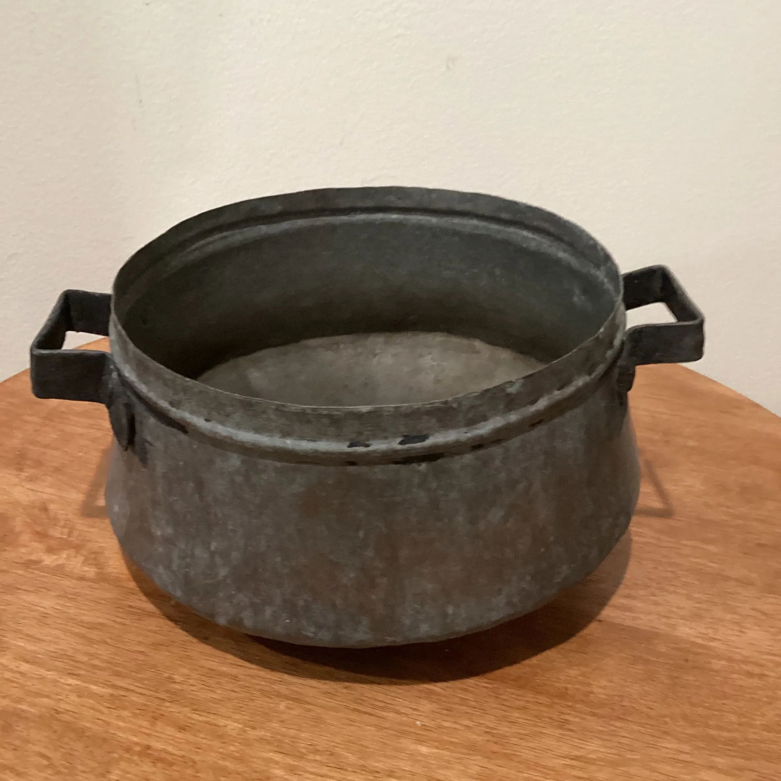 Antique Handmade Copper Pot With Handles Circa 1840 - 11