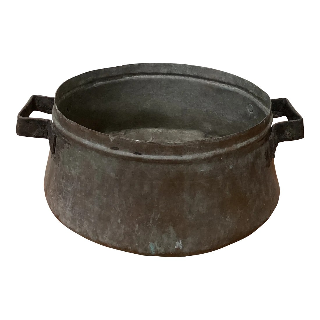 Antique Handmade Copper Pot With Handles Circa 1840 (1 of 13)