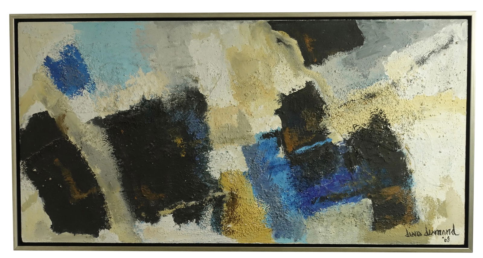 Mid-Century Abstract Mixed-Media Painting by Diana Diamond, California, 1968 - 3
