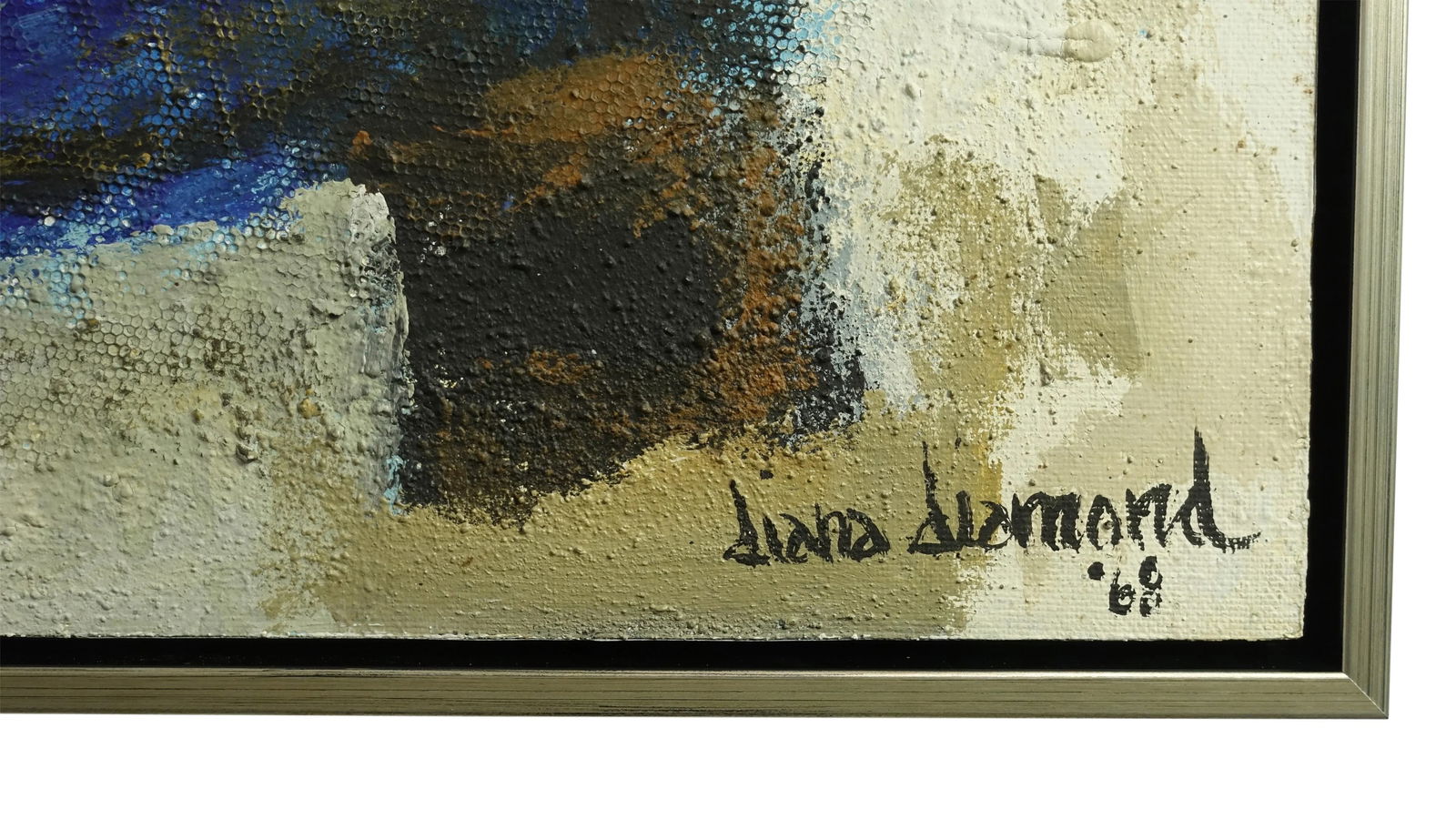 Mid-Century Abstract Mixed-Media Painting by Diana Diamond, California, 1968 - 8