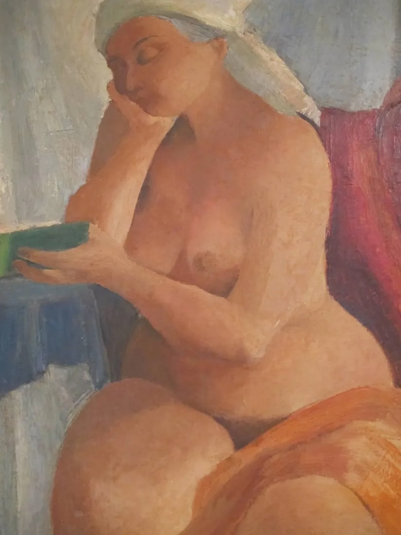 Mid-20th Century Expressionist Nude Painting - 4
