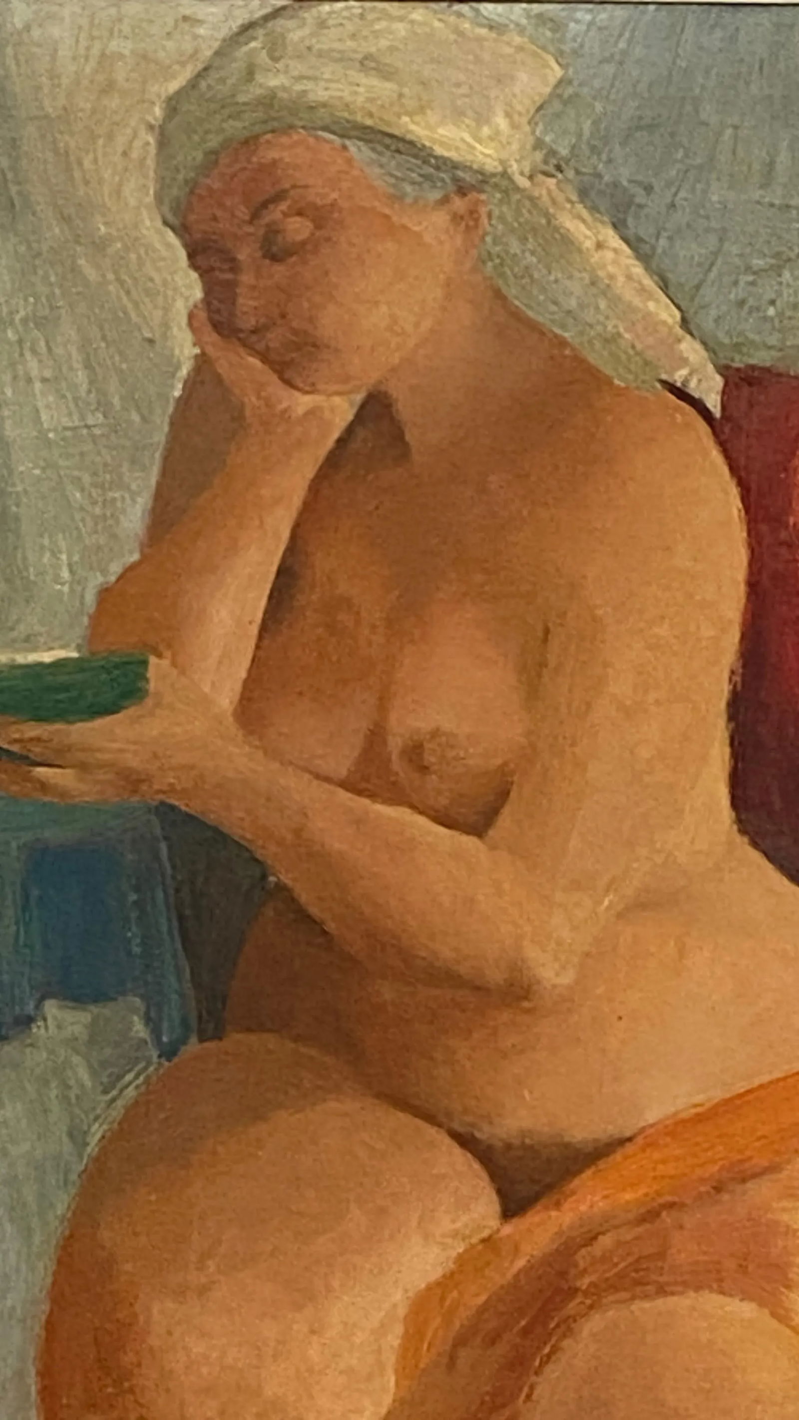 Mid-20th Century Expressionist Nude Painting - 8