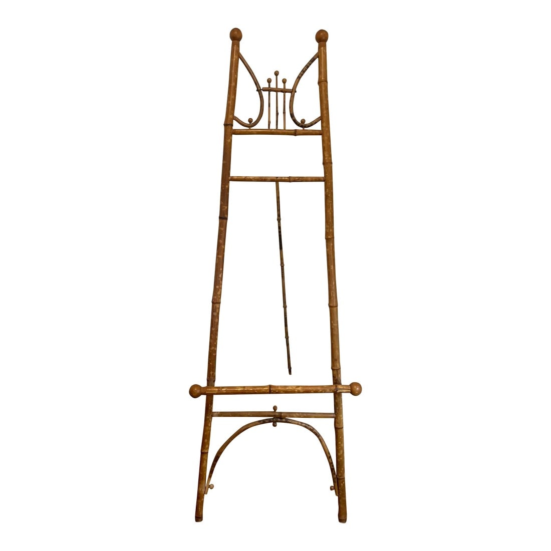 Antique Late 19th Century Scorched Bamboo Easel (1 of 4)