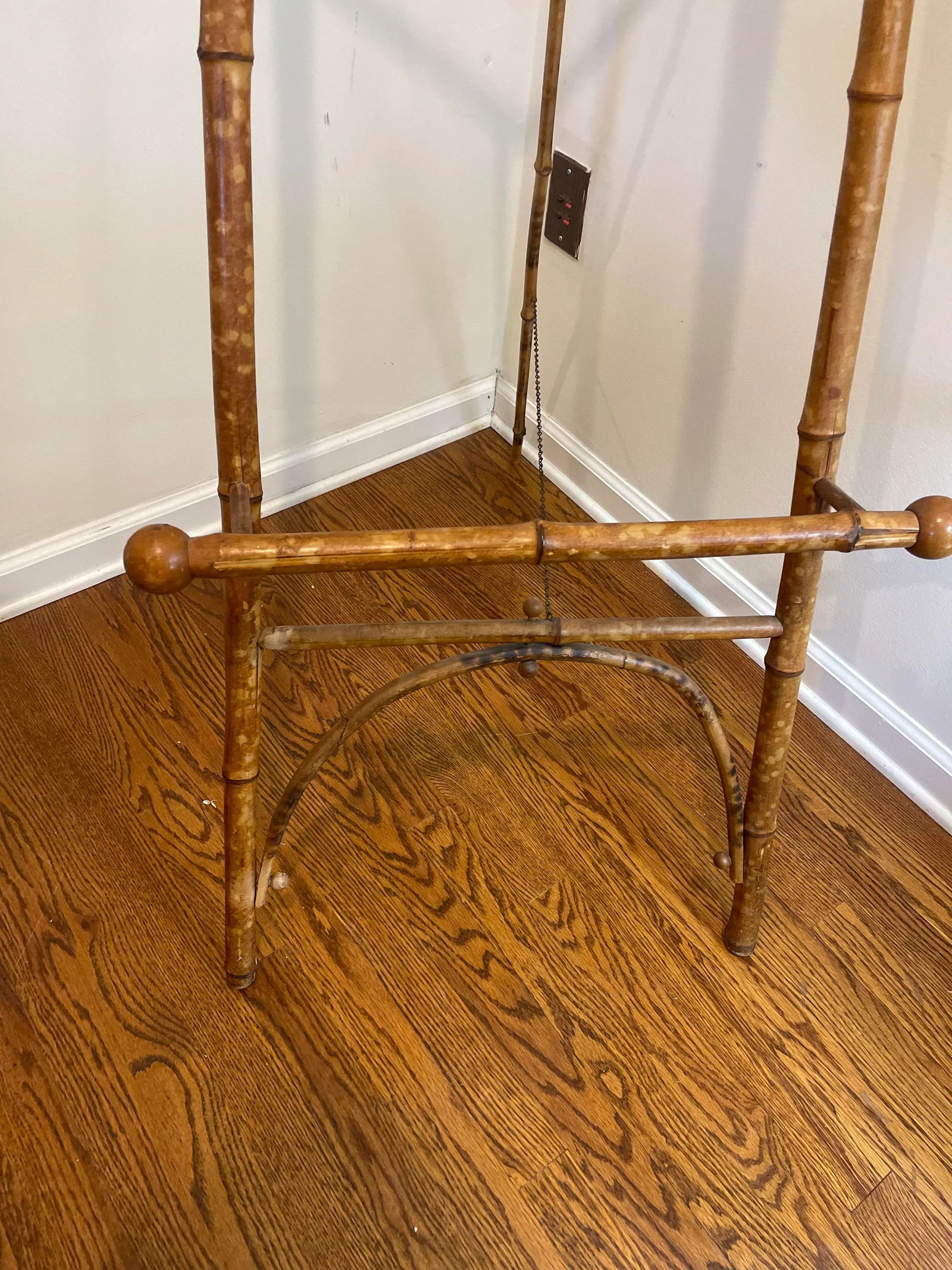Antique Late 19th Century Scorched Bamboo Easel - 2