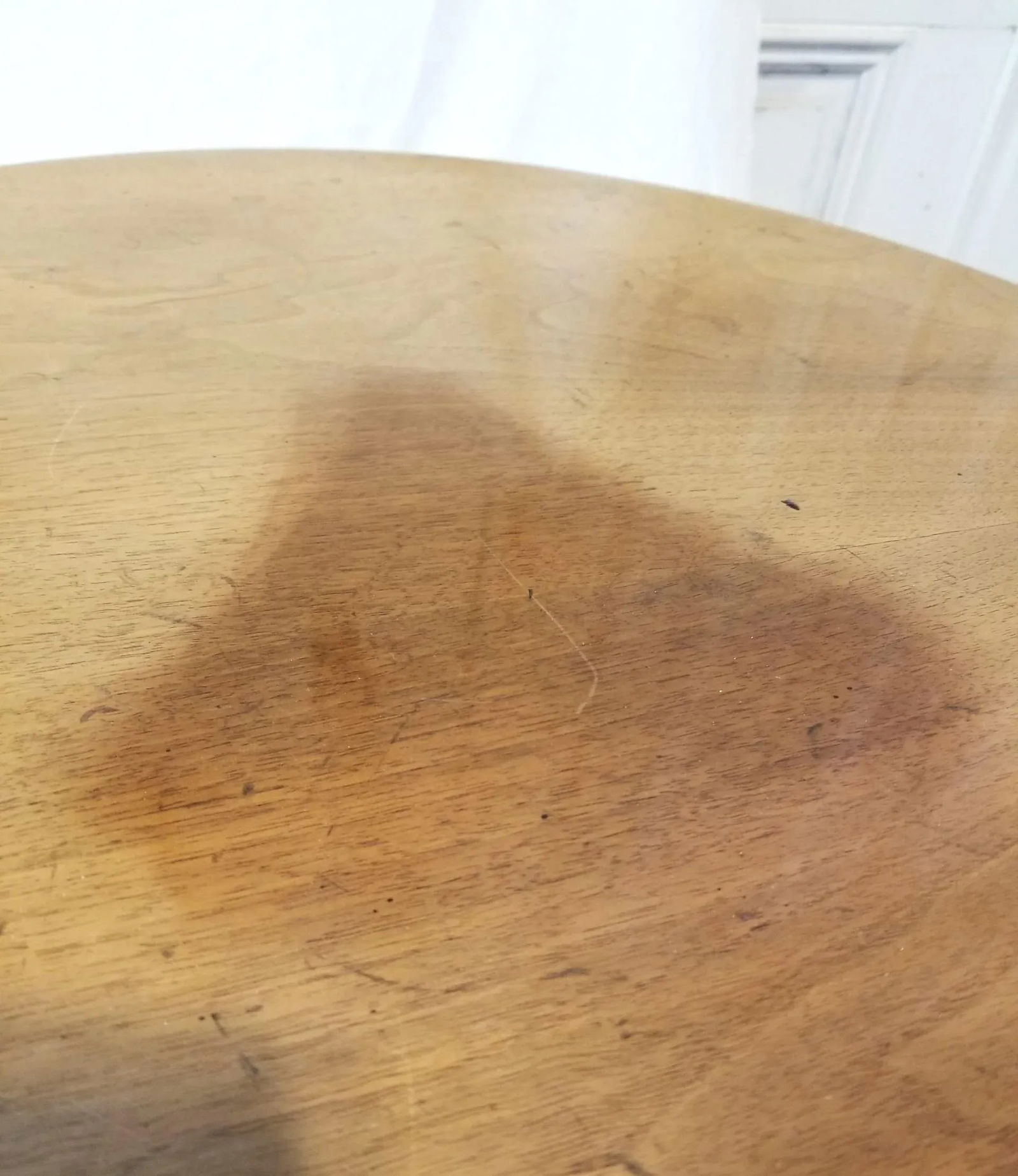 1950s Biedermeier Round Three-Leg Table With Column Details by Baker - 8