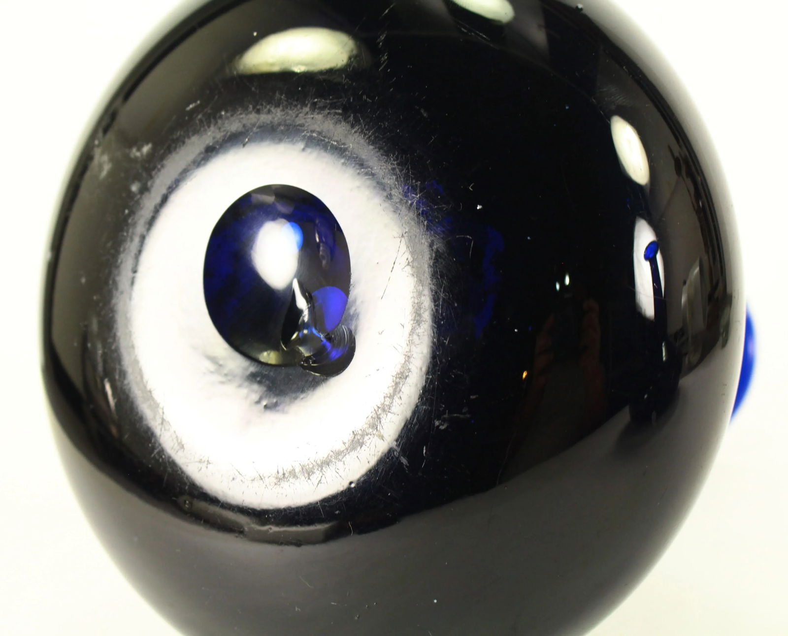 Pair of Early 1800's Bristol Cobalt Blue Hand Blown Glass Mell Decanters, Scottish - 10