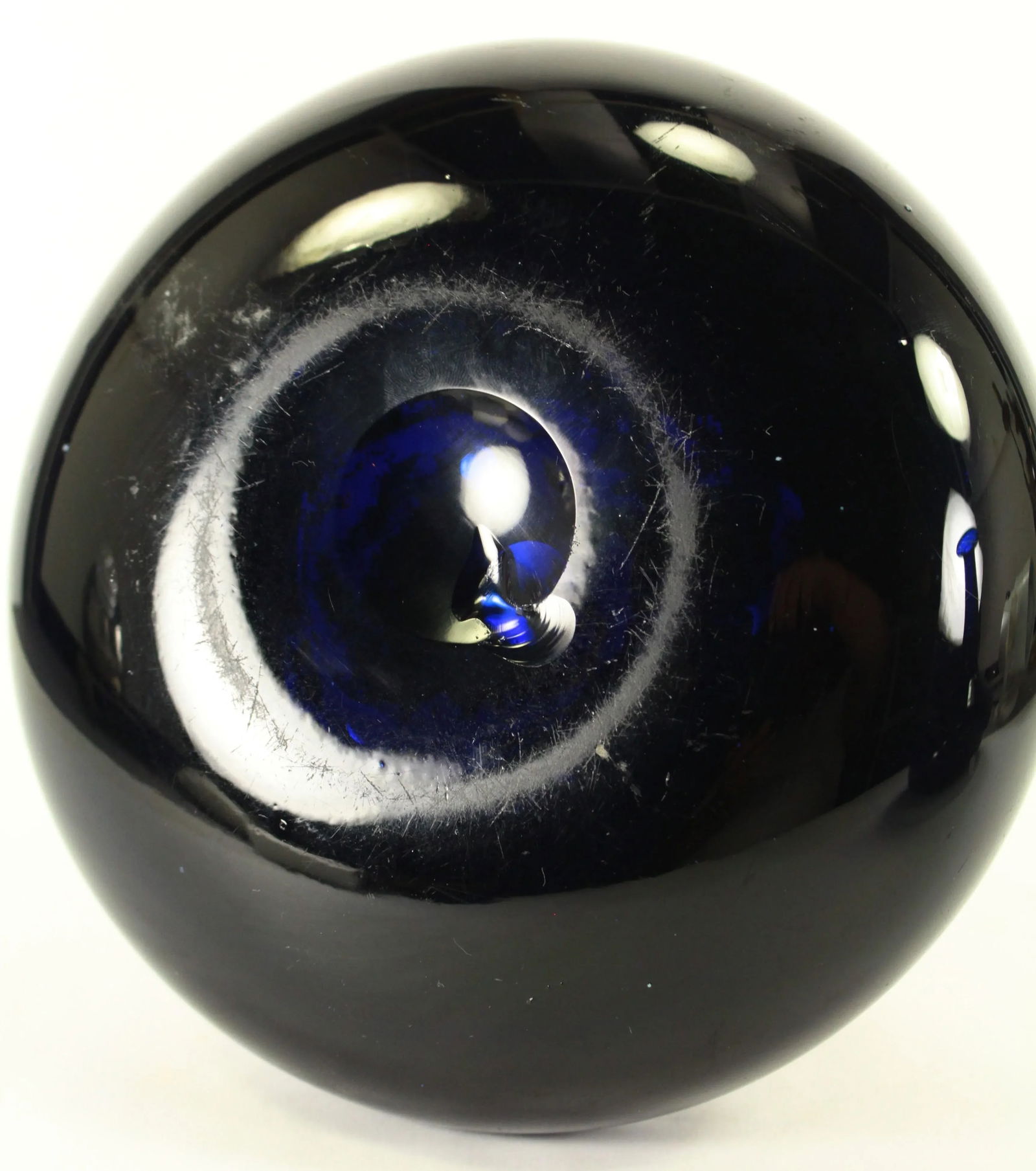 Pair of Early 1800's Bristol Cobalt Blue Hand Blown Glass Mell Decanters, Scottish - 9