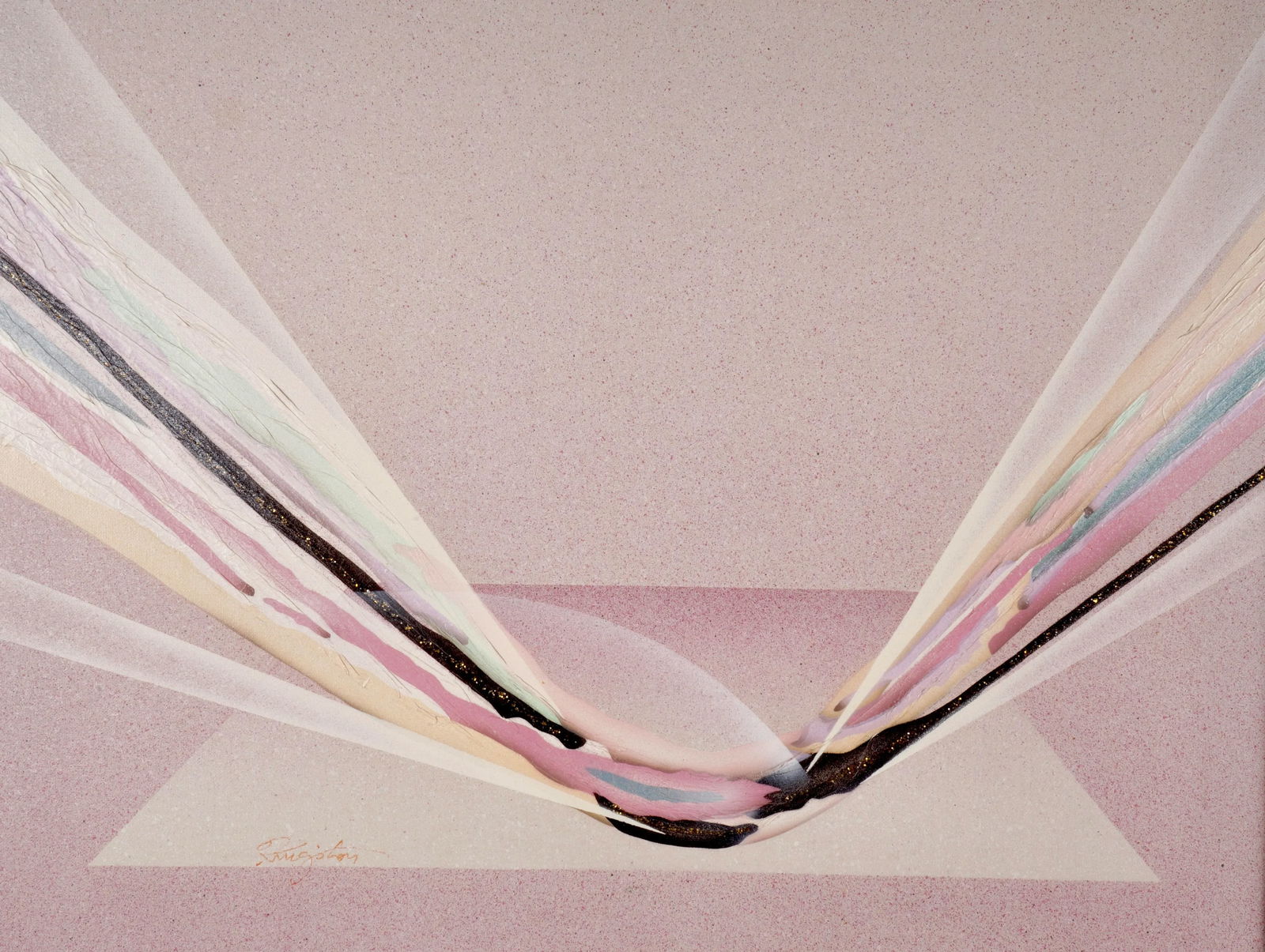 Vintage Postmodern Abstract Oil Painting by Kingston - 8