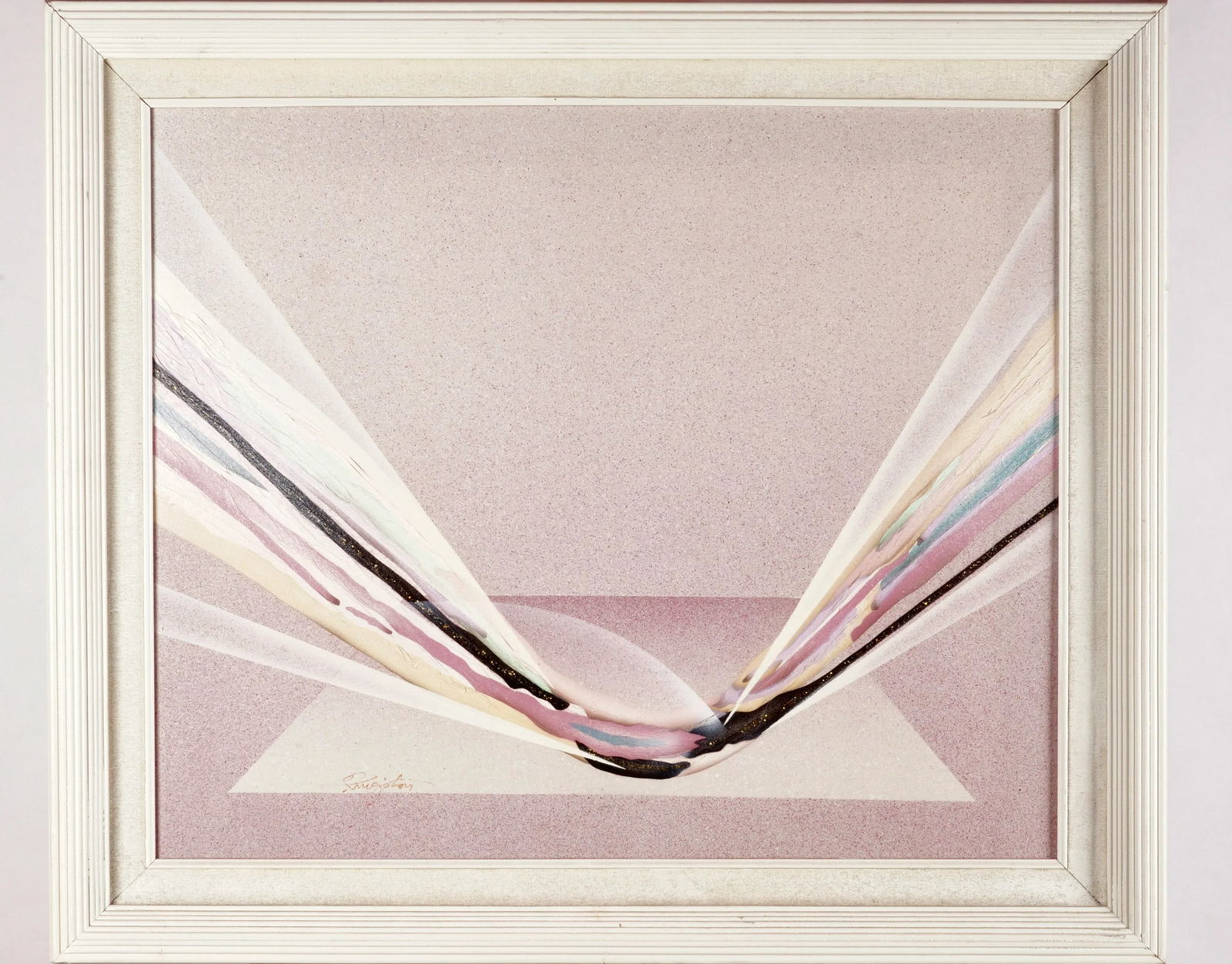 Vintage Postmodern Abstract Oil Painting by Kingston - 9