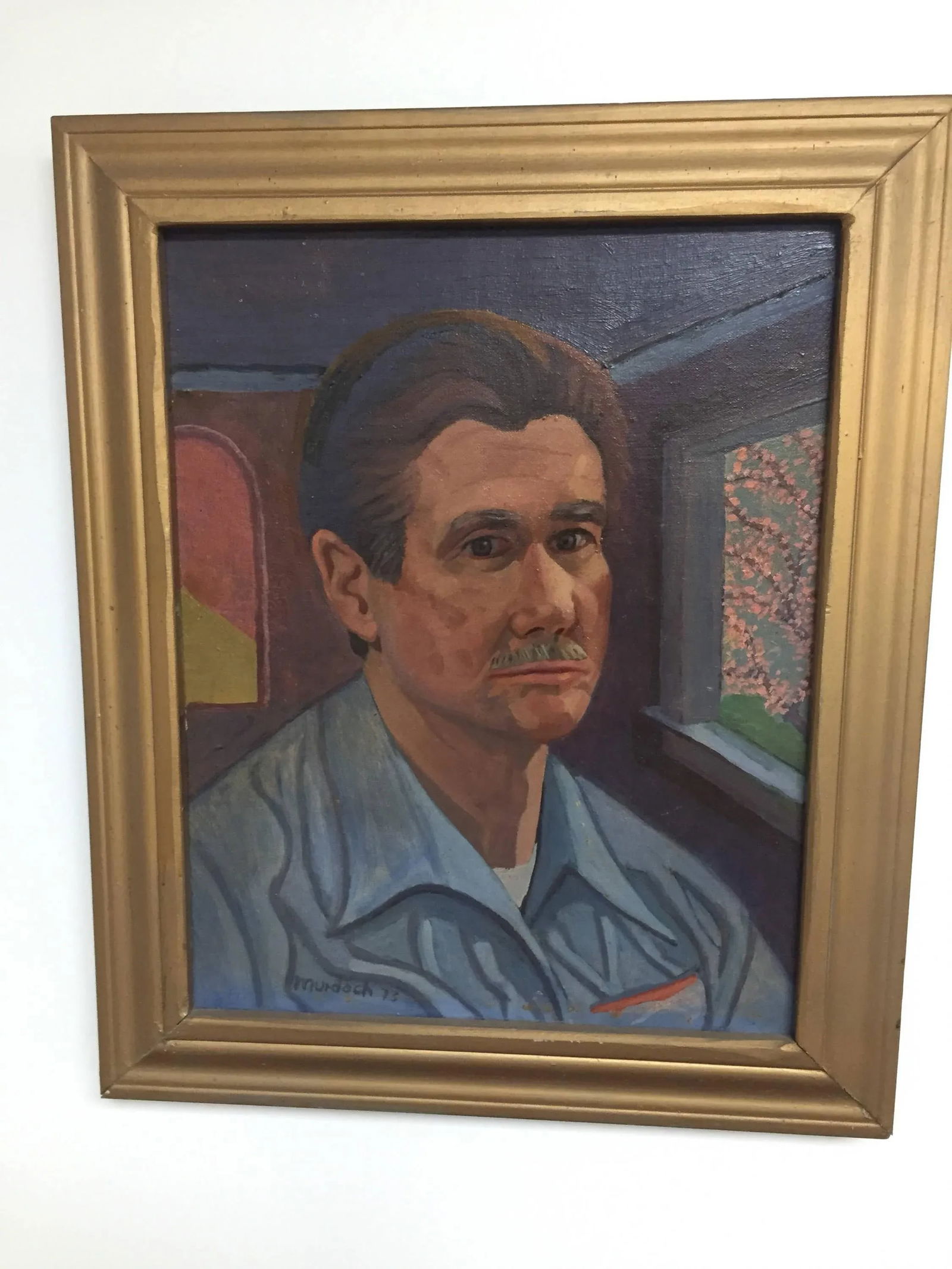 Oil on Board of Modern Self Portrait - 3