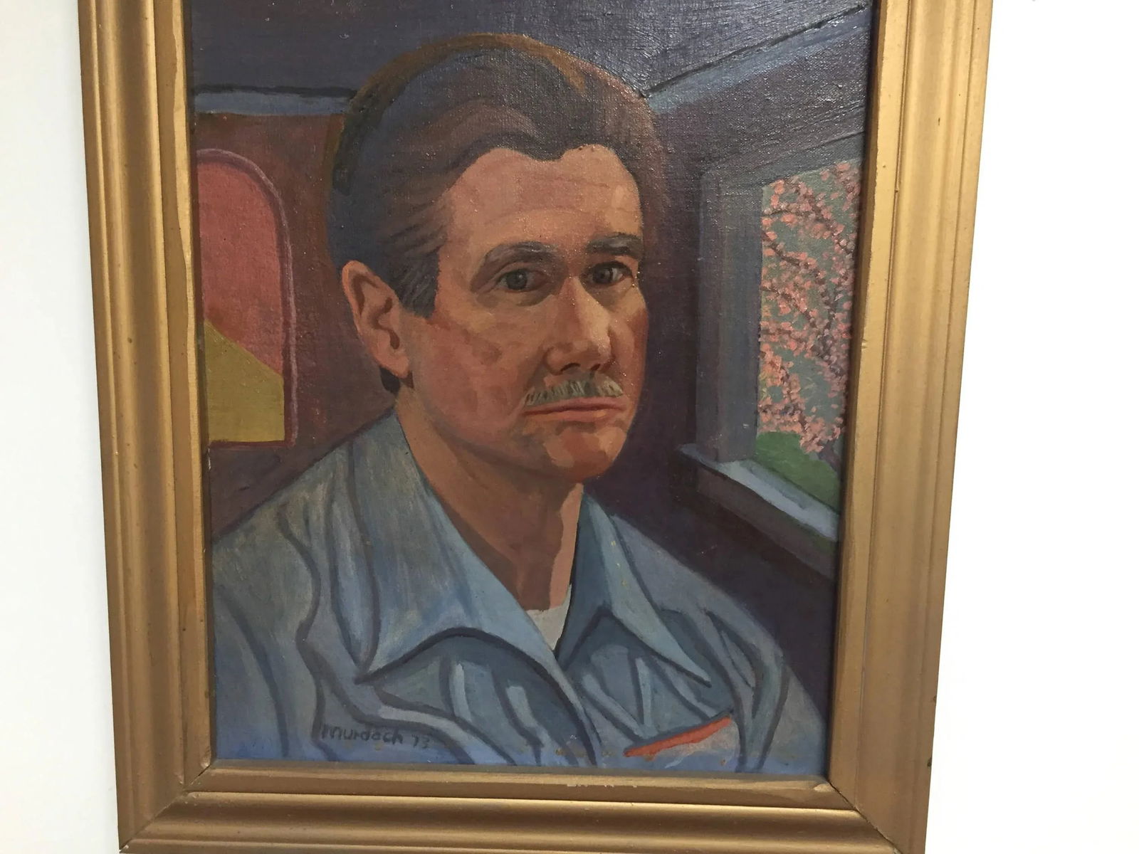 Oil on Board of Modern Self Portrait - 4