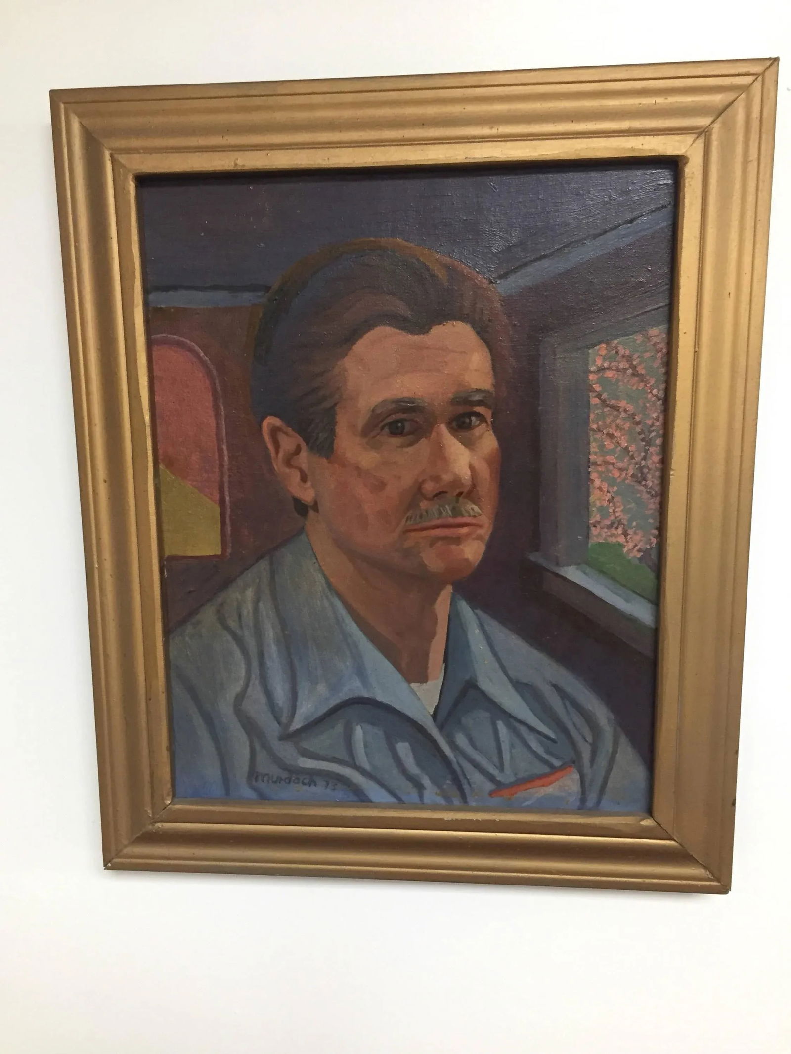 Oil on Board of Modern Self Portrait - 6