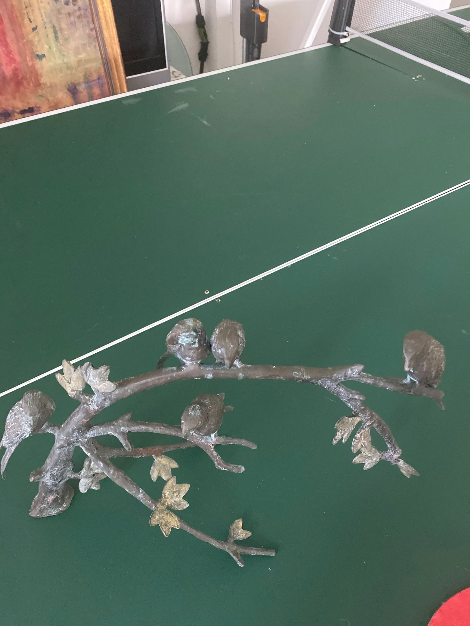 1960s Giacometti Style Bronze Birds on a Branch - 7