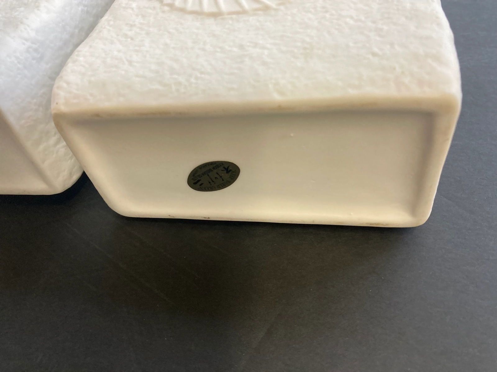 1960's German Plaster Vases, Fish Detailing. - 5