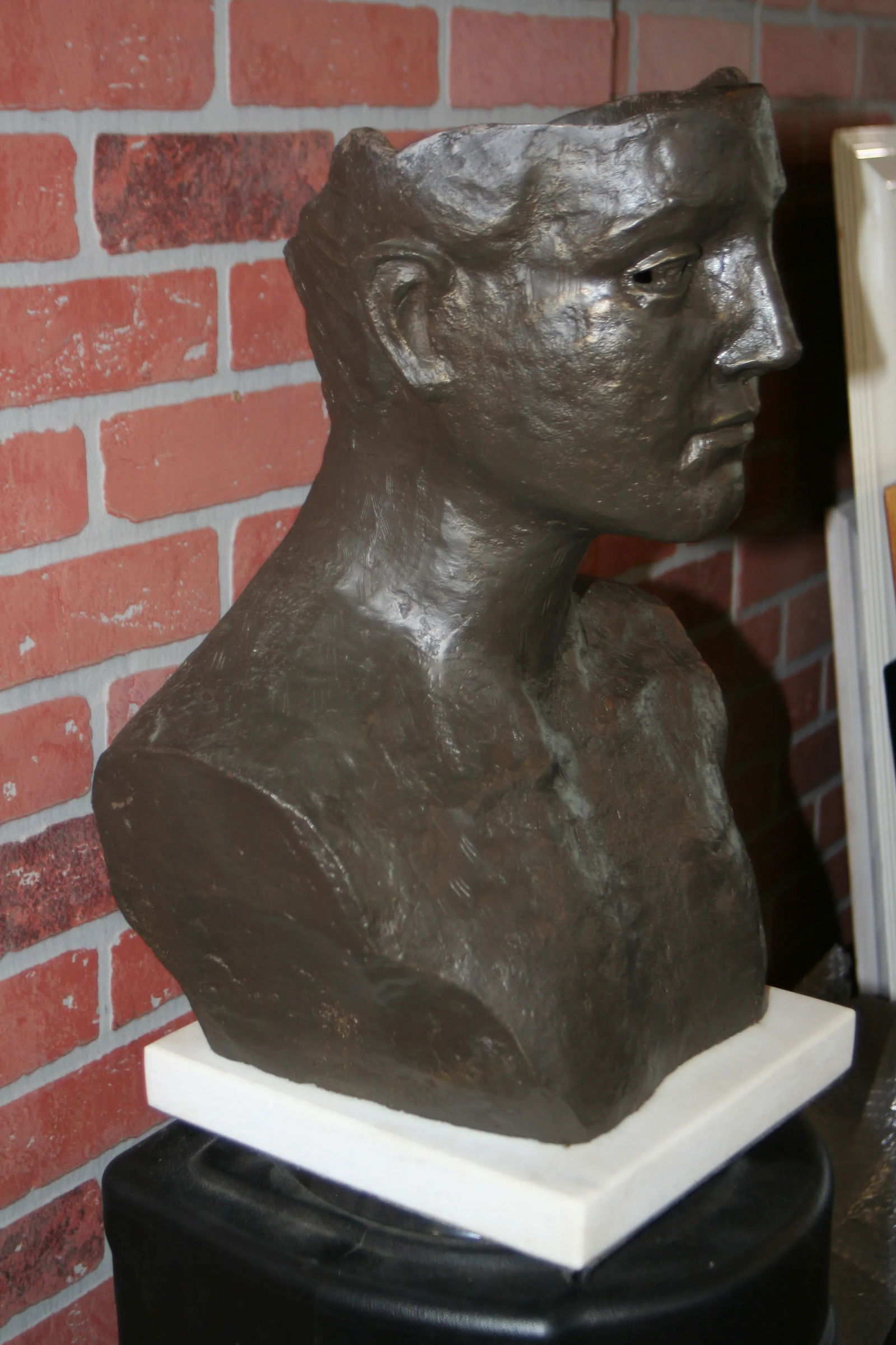 Early 21st Century Ztianee Cast Iron Bust - 4