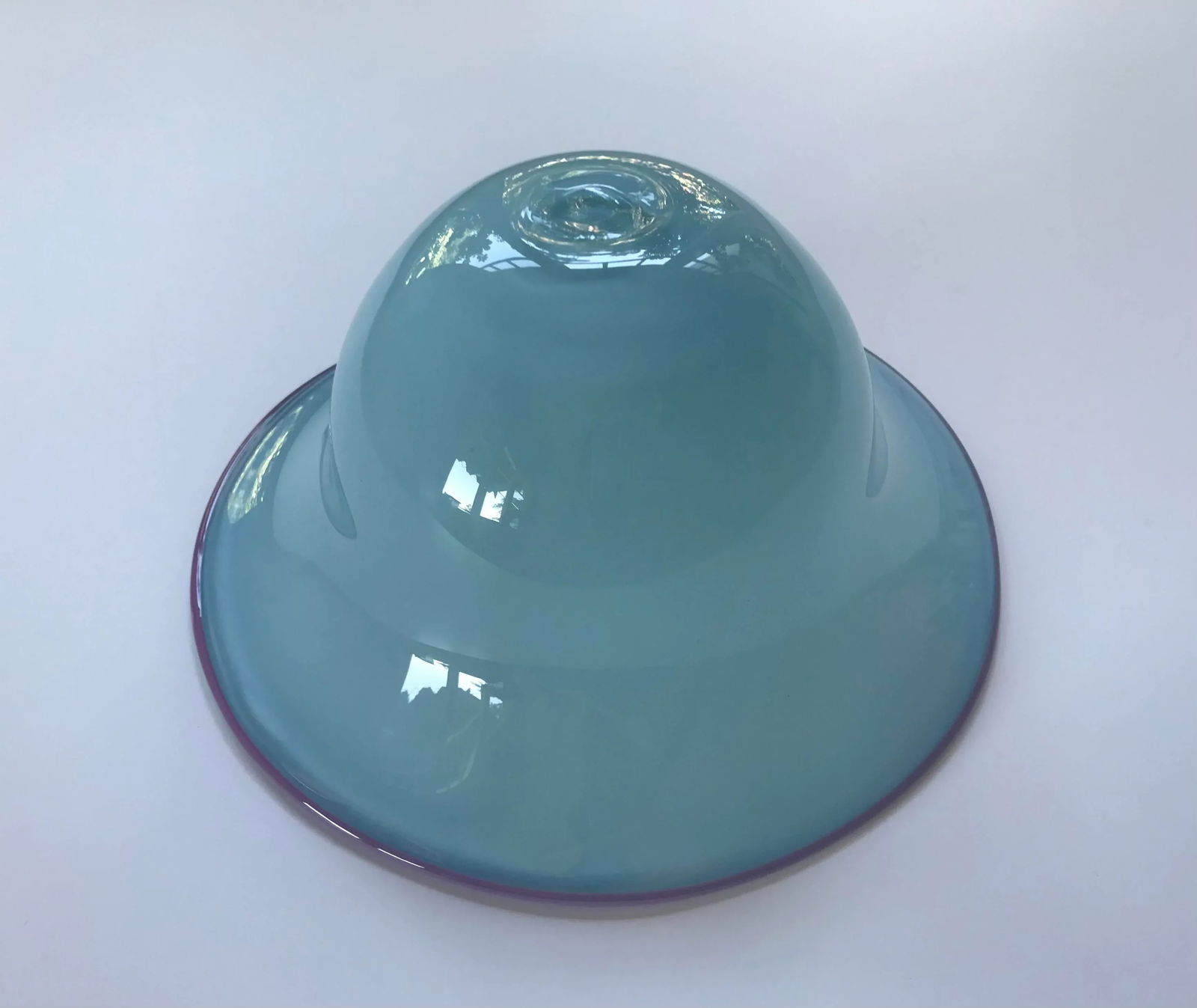 Vintage 1980s Postmodern Hand Blown Murano Art Glass Bowl - 11