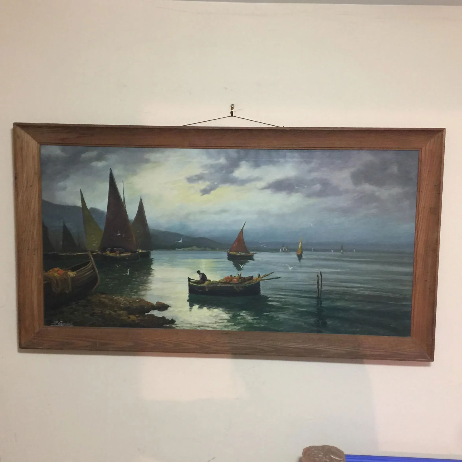 Oil Painting on Canvas Harbor Scene by Karl Kaufmann - 4