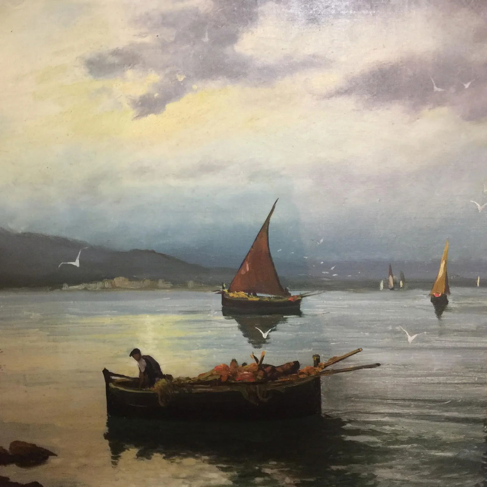 Oil Painting on Canvas Harbor Scene by Karl Kaufmann - 6
