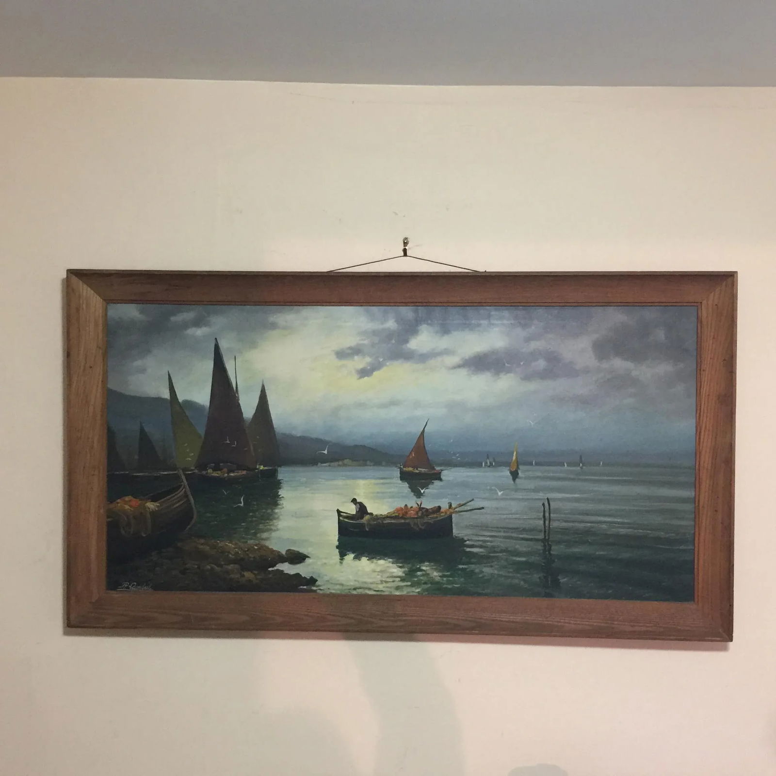 Oil Painting on Canvas Harbor Scene by Karl Kaufmann - 8