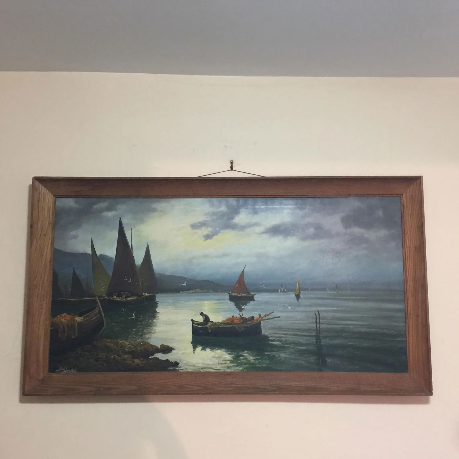 Oil Painting on Canvas Harbor Scene by Karl Kaufmann - 9
