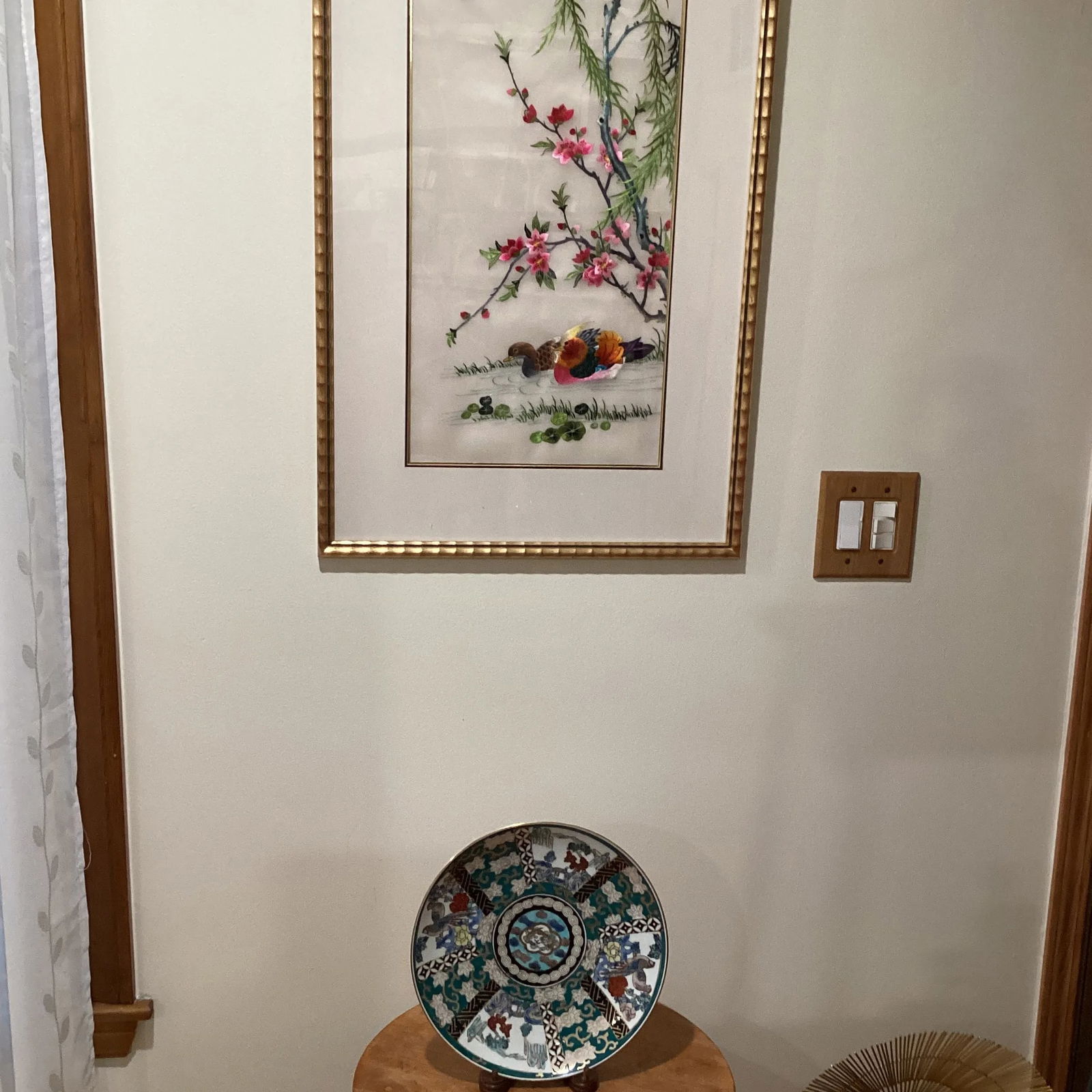 Early 20th Century Antique Handmade & Hand-Painted Japanese Green Imari Charger Plate Charger - 12