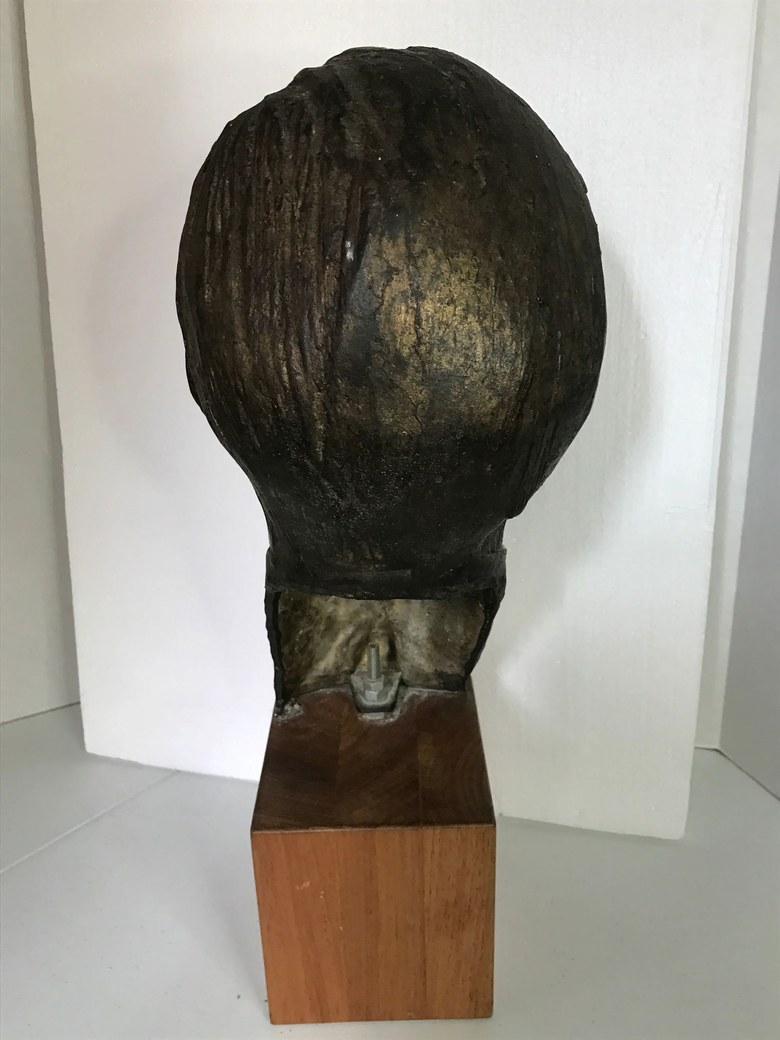 Late 20th Century Bronze Head Art Sculpture of a Man - 12