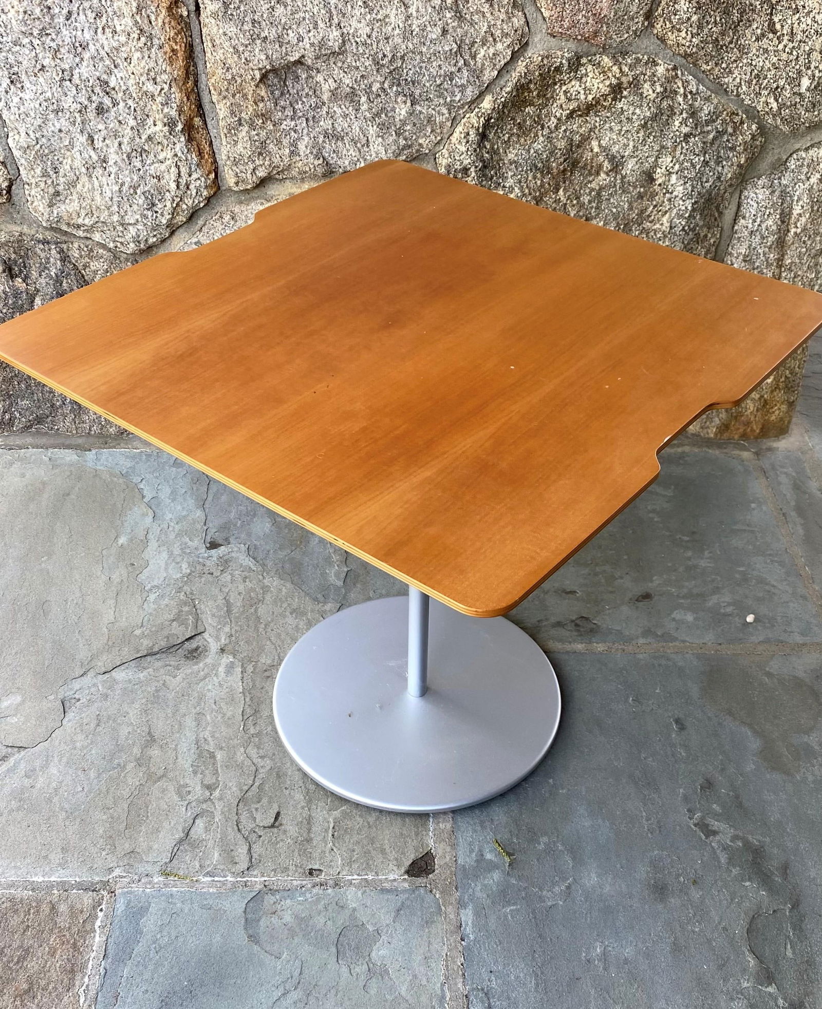 Late 20th Century Cassina Contemporary Modern Wood and Metal Side Table - 5