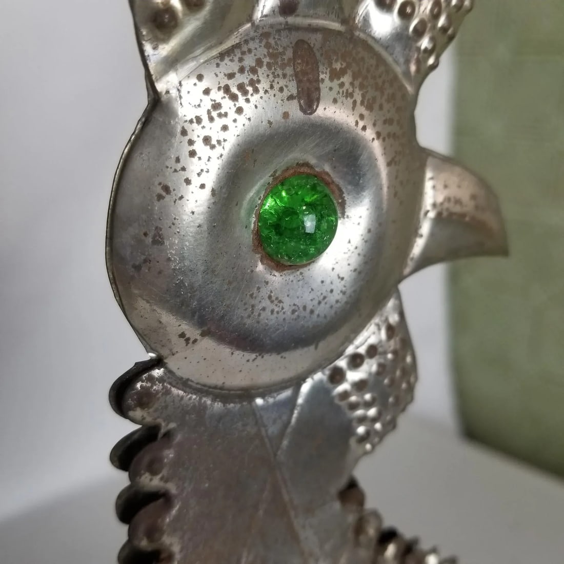 1960s Mexican Folk Art Metal Rooster Candelabra - 5